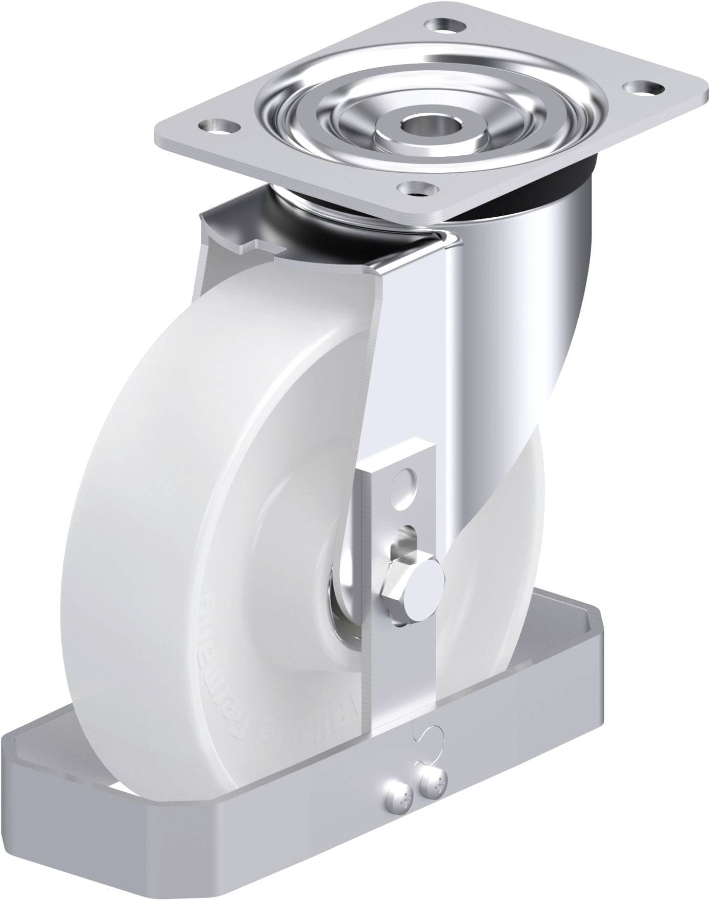 Blickle 939798 L-PO 175K-FS Acéllemez forgógörgő KerékØ: 175 mm Teherbírás (max.): 400 kg 1 db
