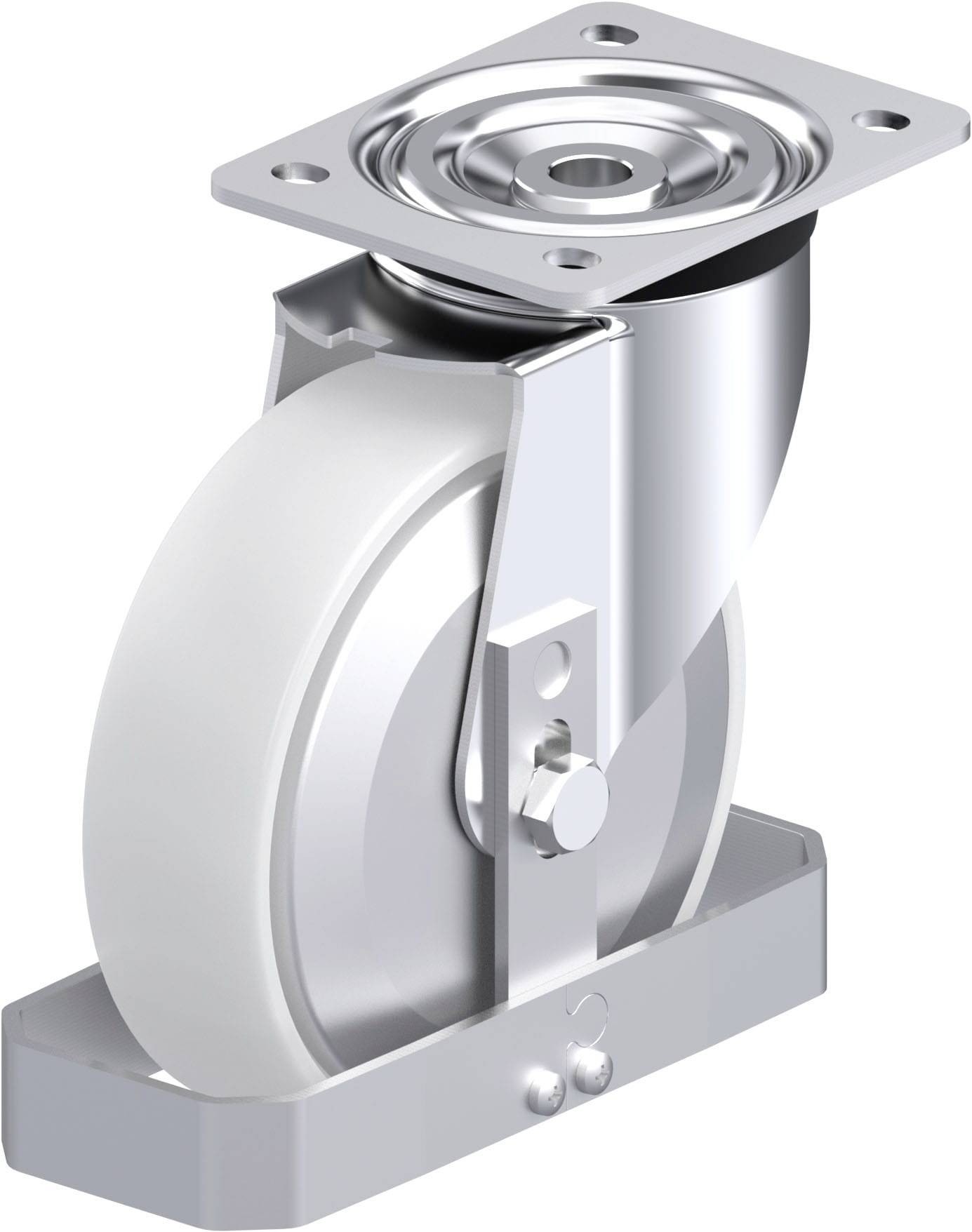Blickle 939804 L-PO 175R-FA-FS Acéllemez forgógörgő KerékØ: 175 mm Teherbírás (max.): 400 kg 1 db