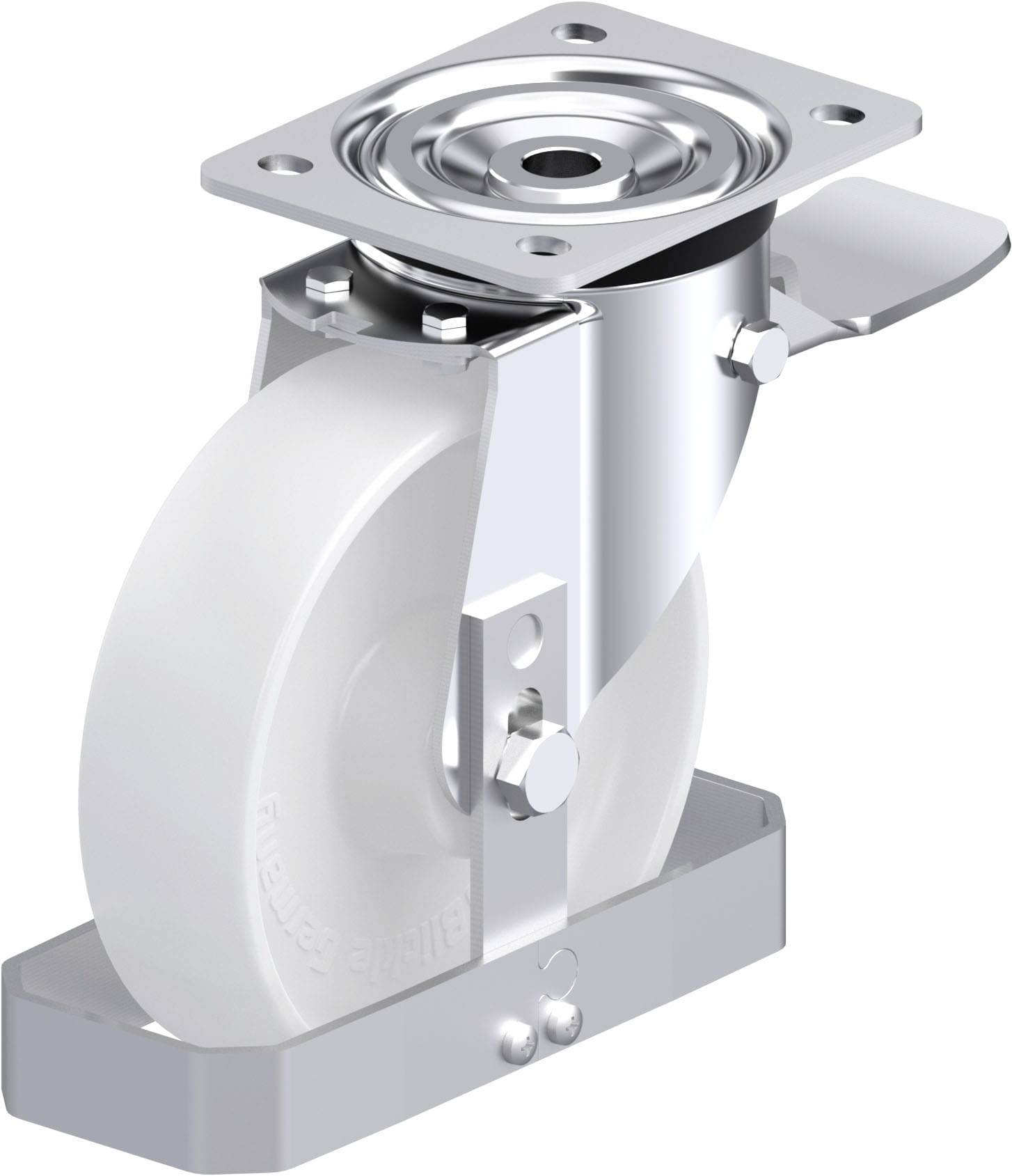 Blickle 939806 L-PO 175R-ST-FS Acéllemez forgógörgő KerékØ: 175 mm Teherbírás (max.): 400 kg 1 db