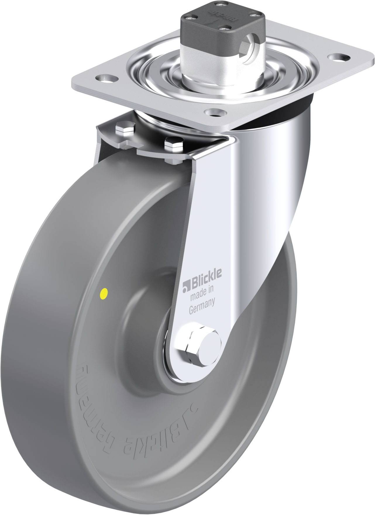 Blickle 872529 L-PO 200K-CS11-ELS Acéllemez forgógörgő KerékØ: 200 mm Teherbírás (max.): 400 kg 1 db