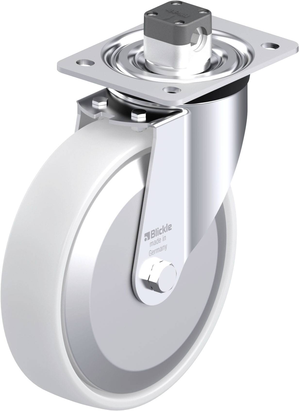 Blickle 852645 L-PO 200R-CS11-FA Acéllemez forgógörgő KerékØ: 200 mm Teherbírás (max.): 400 kg 1 db
