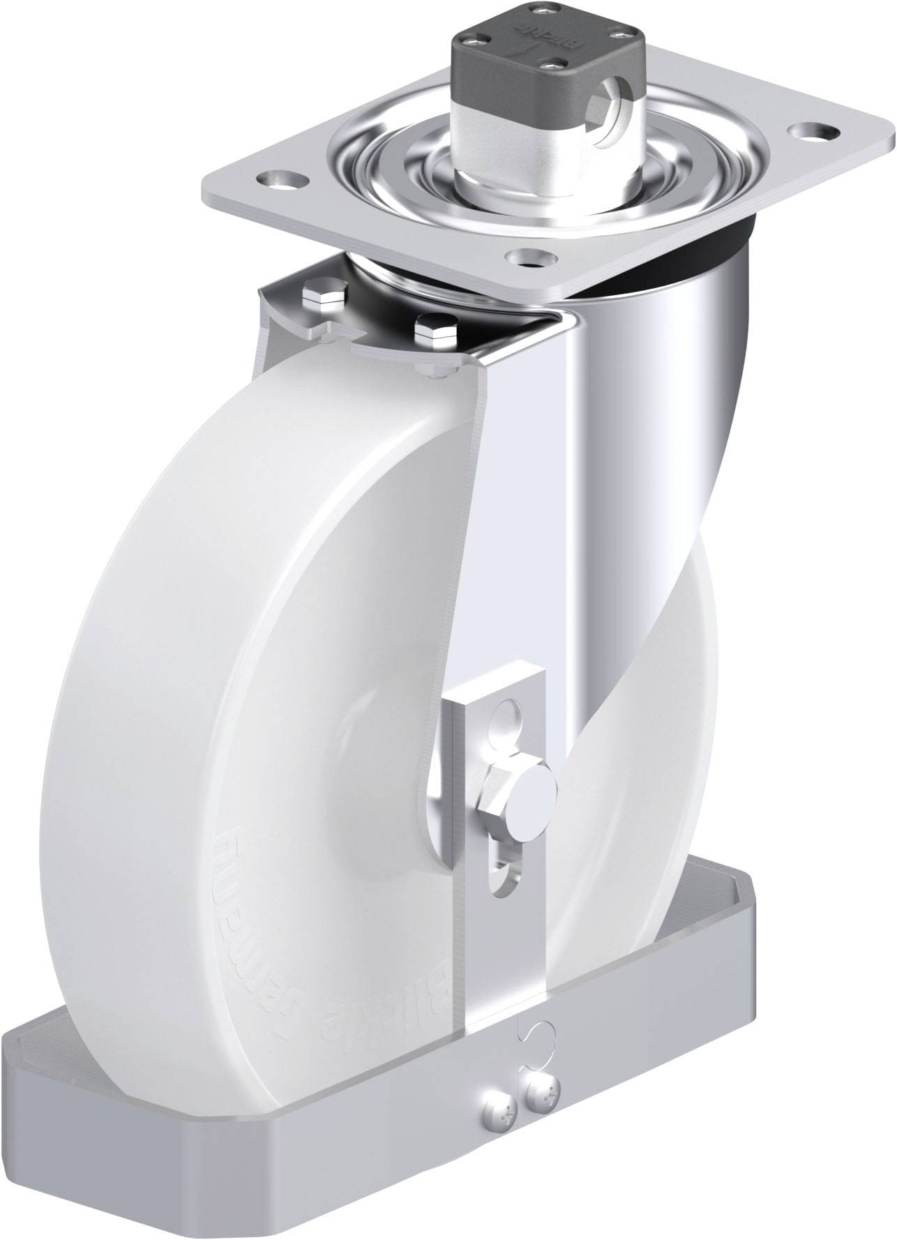 Blickle 939830 L-PO 200R-CS11-FS Acéllemez forgógörgő KerékØ: 200 mm Teherbírás (max.): 400 kg 1 db