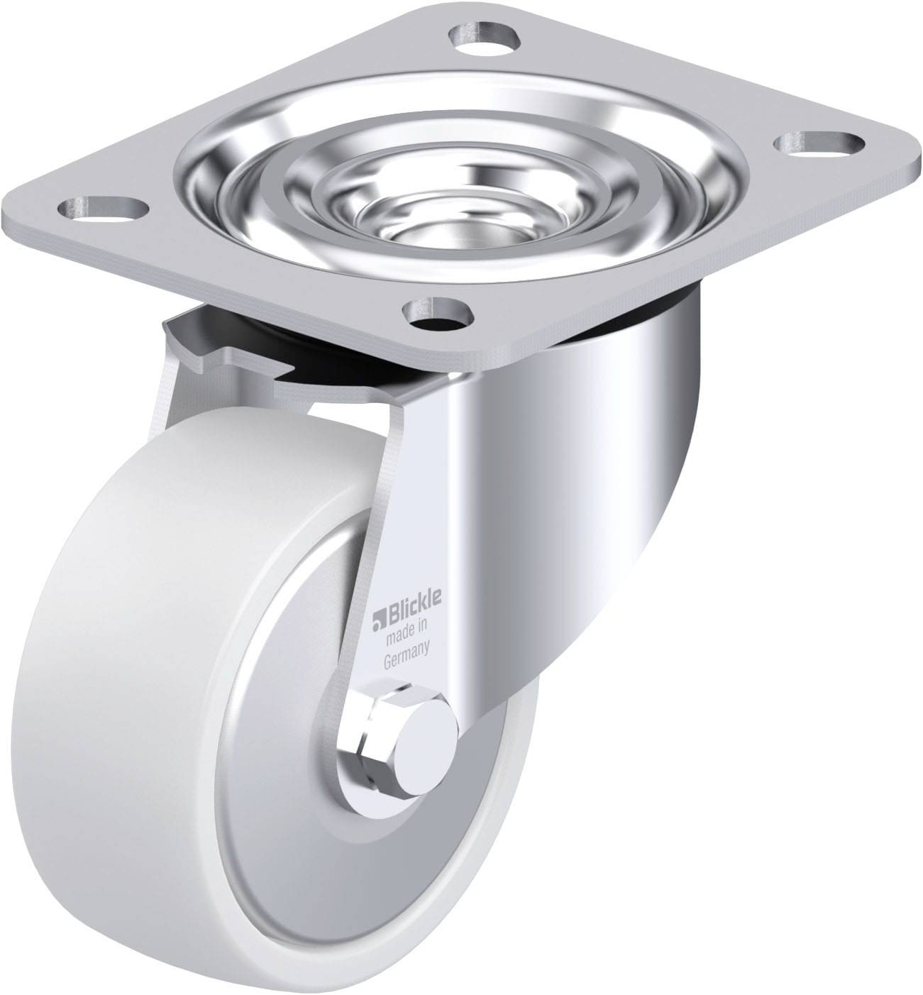 Blickle 749316 L-PO 75XR-FA Acéllemez forgógörgő KerékØ: 75 mm Teherbírás (max.): 200 kg 1 db