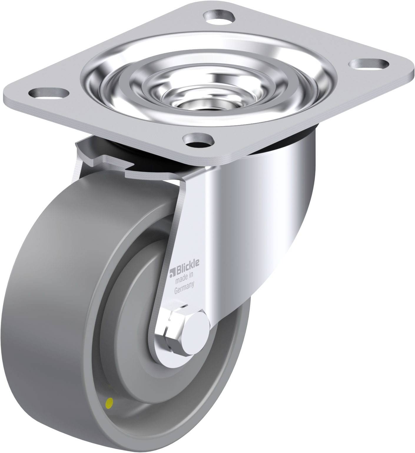 Blickle 936916 L-PO 80KA-ELS Acéllemez forgógörgő KerékØ: 80 mm Teherbírás (max.): 220 kg 1 db