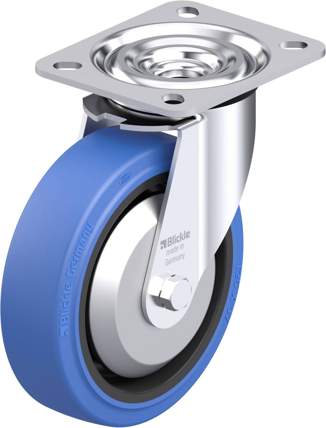 Blickle 850579 L-POEV 125KAD-SB-FA Acéllemez forgógörgő KerékØ: 125 mm Teherbírás (max.): 250 kg 1 db