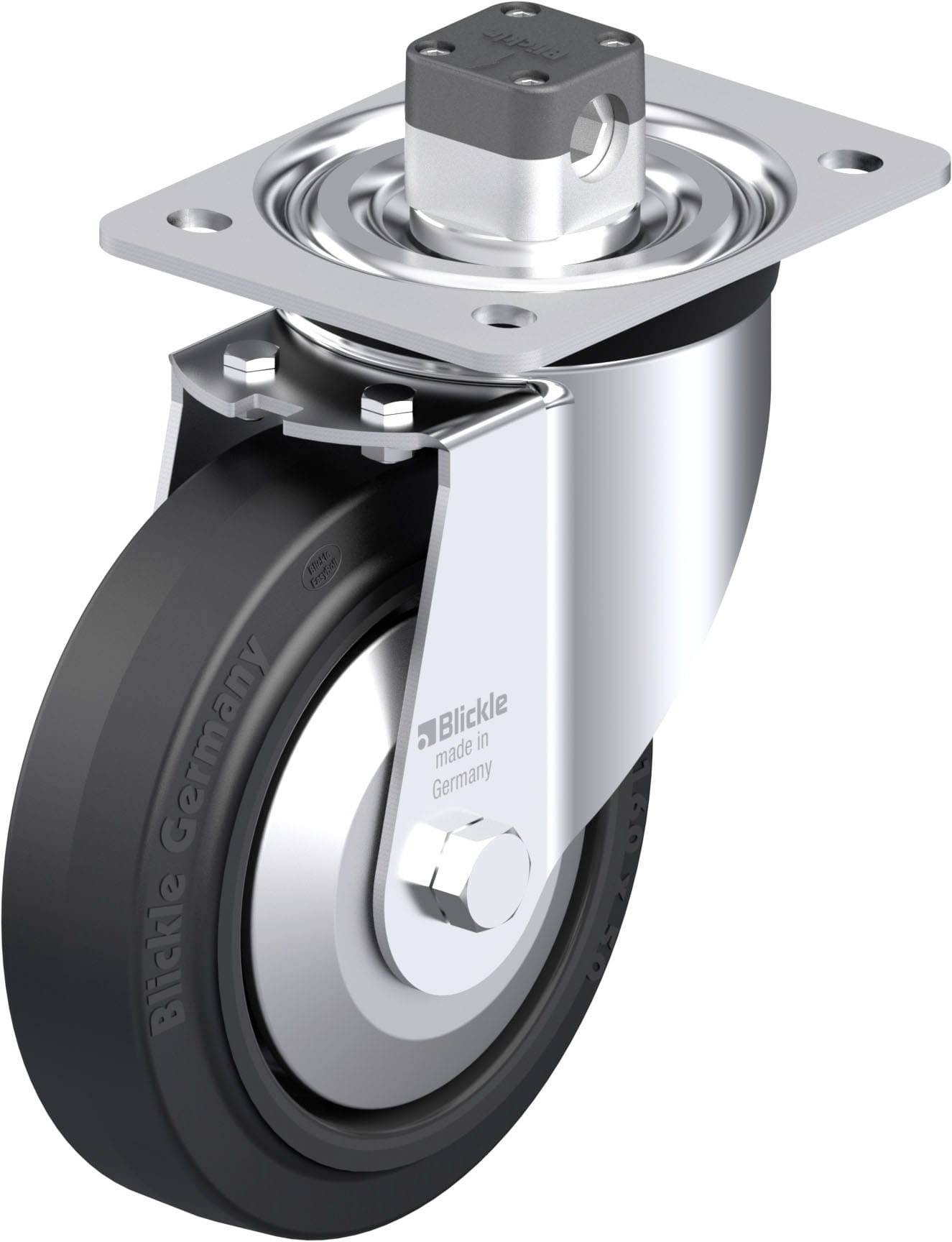 Blickle 850634 L-POEV 160R-CS11-FA Acéllemez forgógörgő KerékØ: 160 mm Teherbírás (max.): 400 kg 1 db