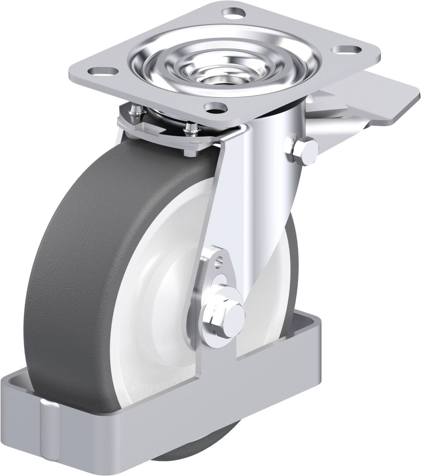 Blickle 938919 L-POTH 125KA-ST-FS Acéllemez forgógörgő KerékØ: 125 mm Teherbírás (max.): 250 kg 1 db