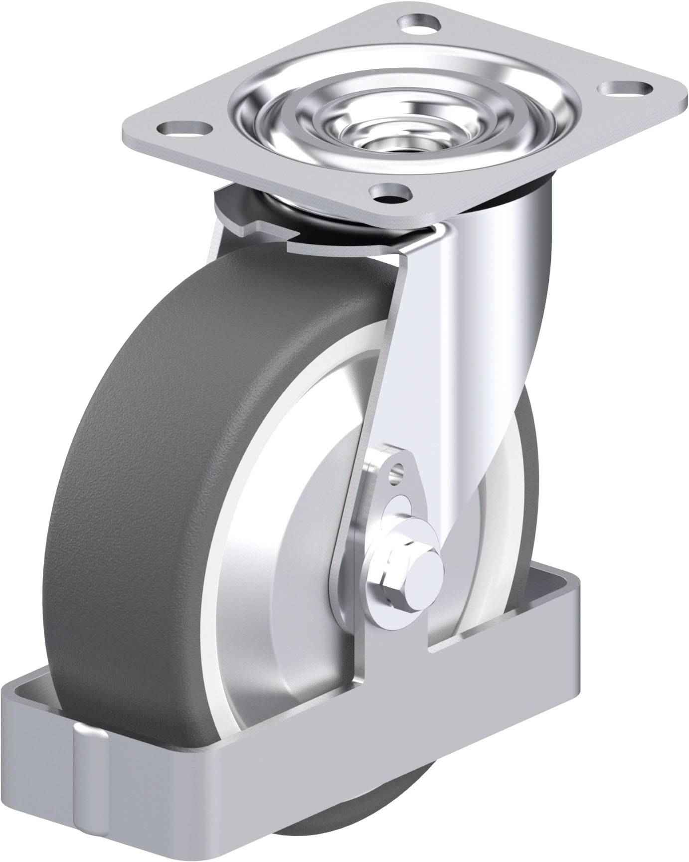 Blickle 938922 L-POTH 125R-FA-FS Acéllemez forgógörgő KerékØ: 125 mm Teherbírás (max.): 250 kg 1 db