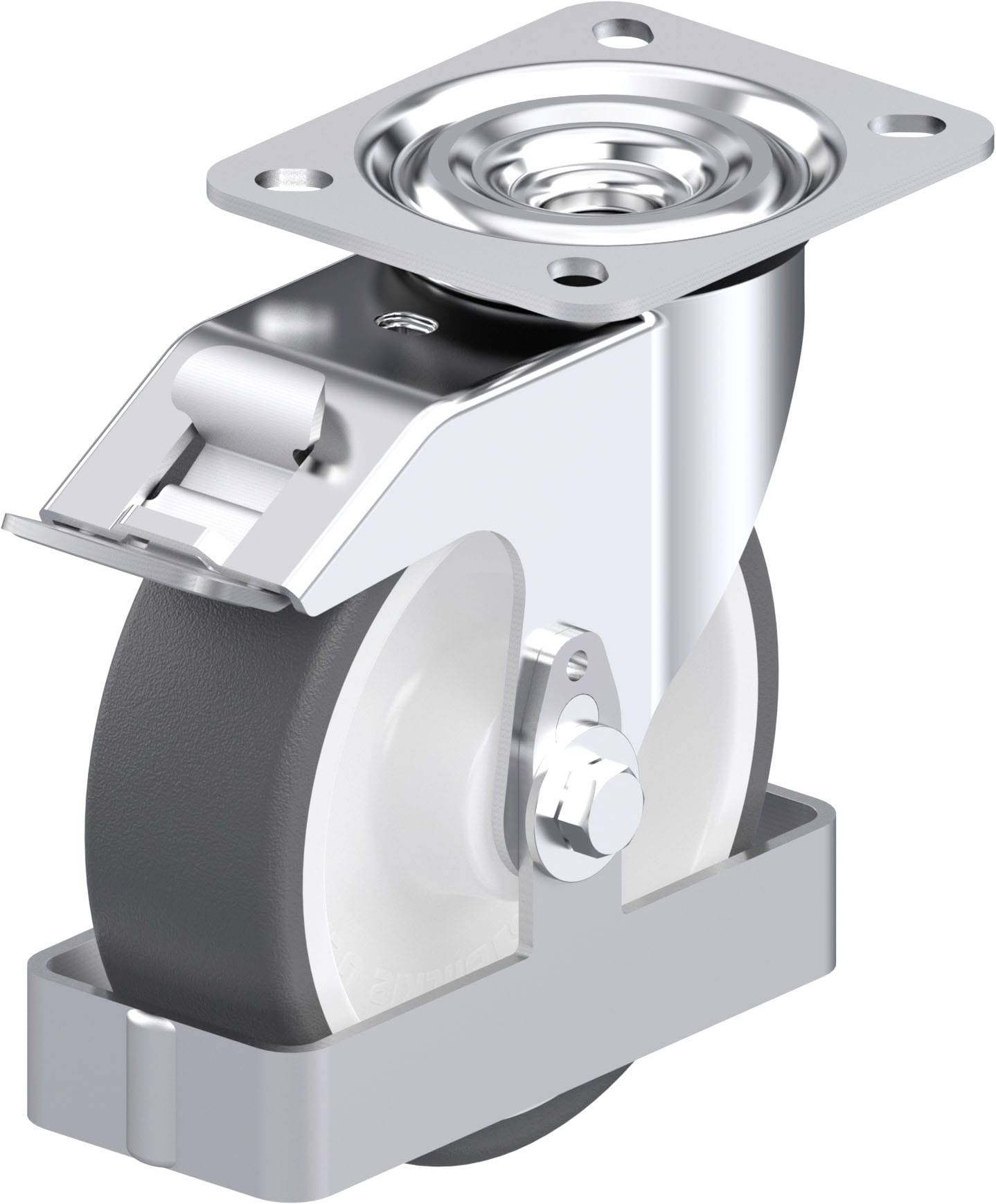 Blickle 938923 L-POTH 125R-FI-FS Acéllemez forgógörgő KerékØ: 125 mm Teherbírás (max.): 250 kg 1 db