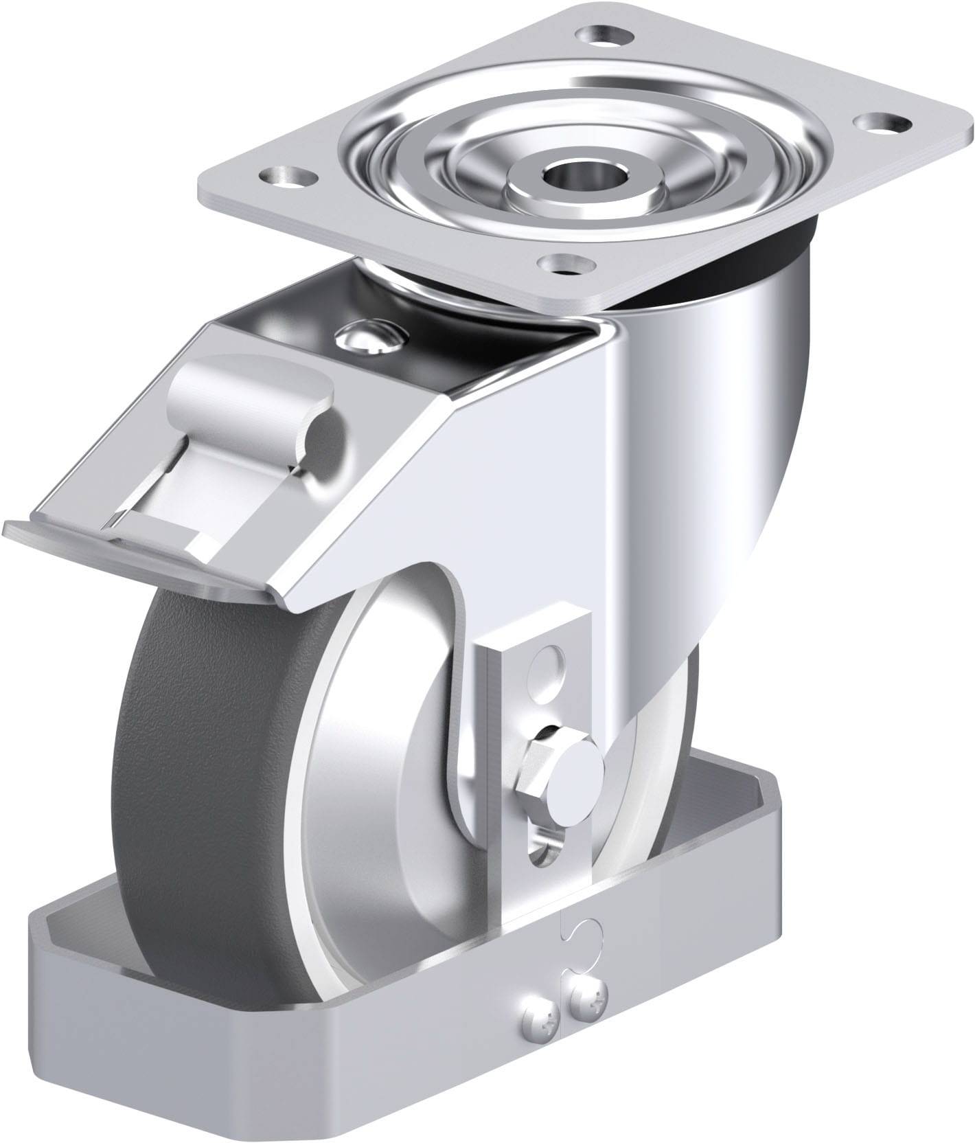 Blickle 938928 L-POTH 150G-FI-FA-FS Acéllemez forgógörgő KerékØ: 150 mm Teherbírás (max.): 400 kg 1 db