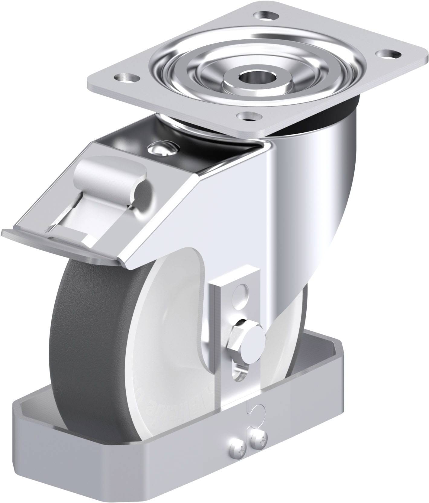 Blickle 916294 L-POTH 150G-FI-FS Acéllemez forgógörgő KerékØ: 150 mm Teherbírás (max.): 400 kg 1 db