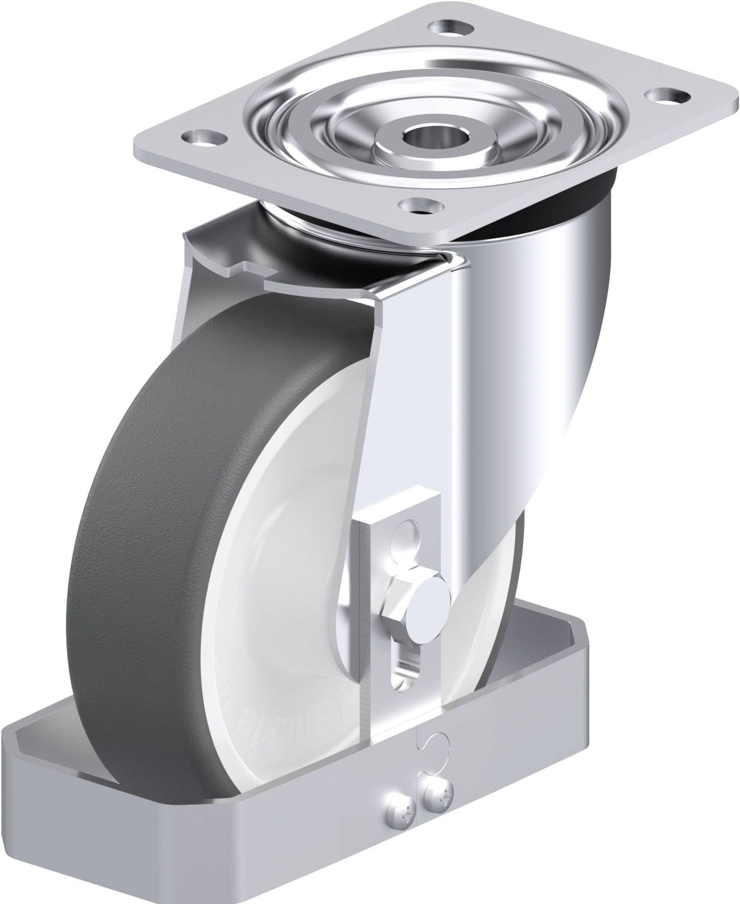 Blickle 762035 L-POTH 150R-FS Acéllemez forgógörgő KerékØ: 150 mm Teherbírás (max.): 400 kg 1 db