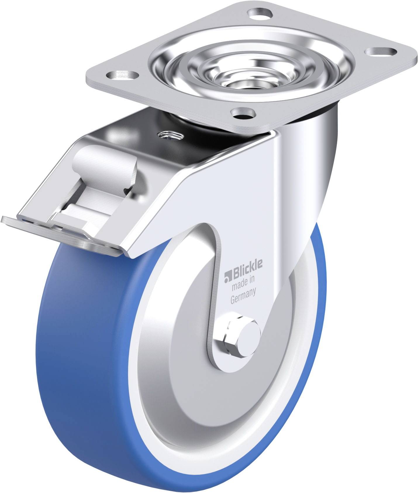 Blickle 936230 L-POTHS 125KA-FI-FA Acéllemez forgógörgő KerékØ: 125 mm Teherbírás (max.): 250 kg 1 db