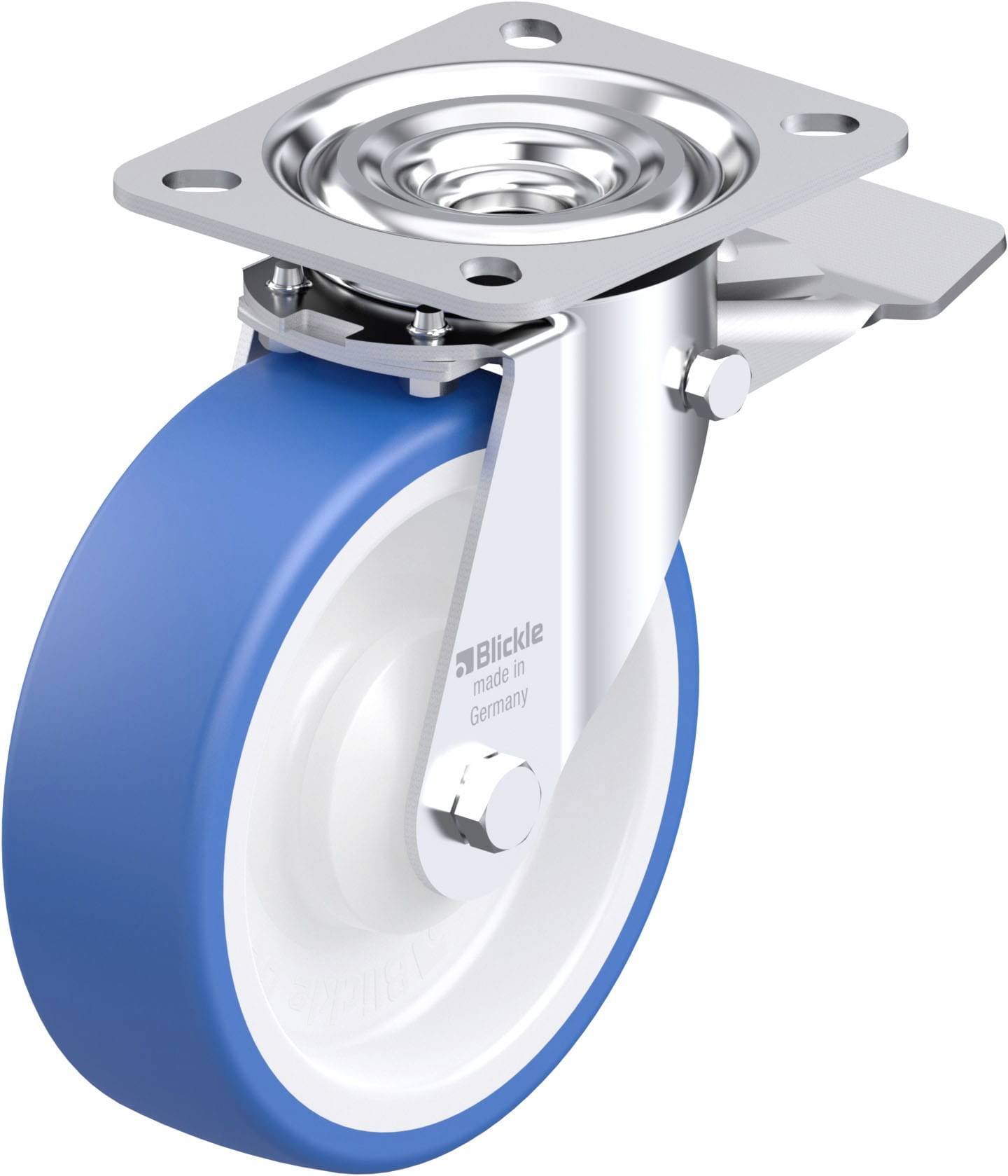 Blickle 936231 L-POTHS 125KA-ST Acéllemez forgógörgő KerékØ: 125 mm Teherbírás (max.): 250 kg 1 db
