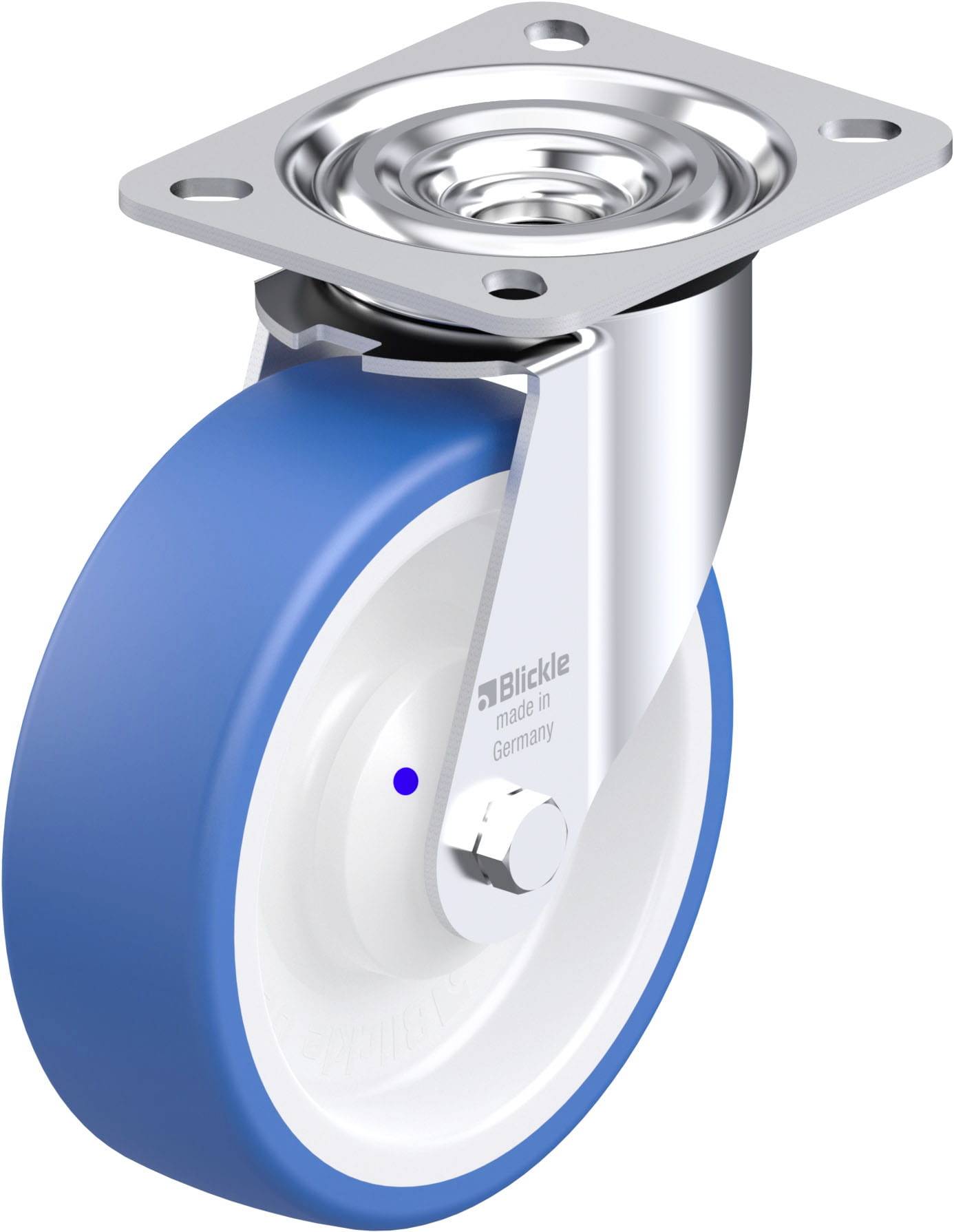 Blickle 948066 L-POTHS 125XKA Acéllemez forgógörgő KerékØ: 125 mm Teherbírás (max.): 250 kg 1 db