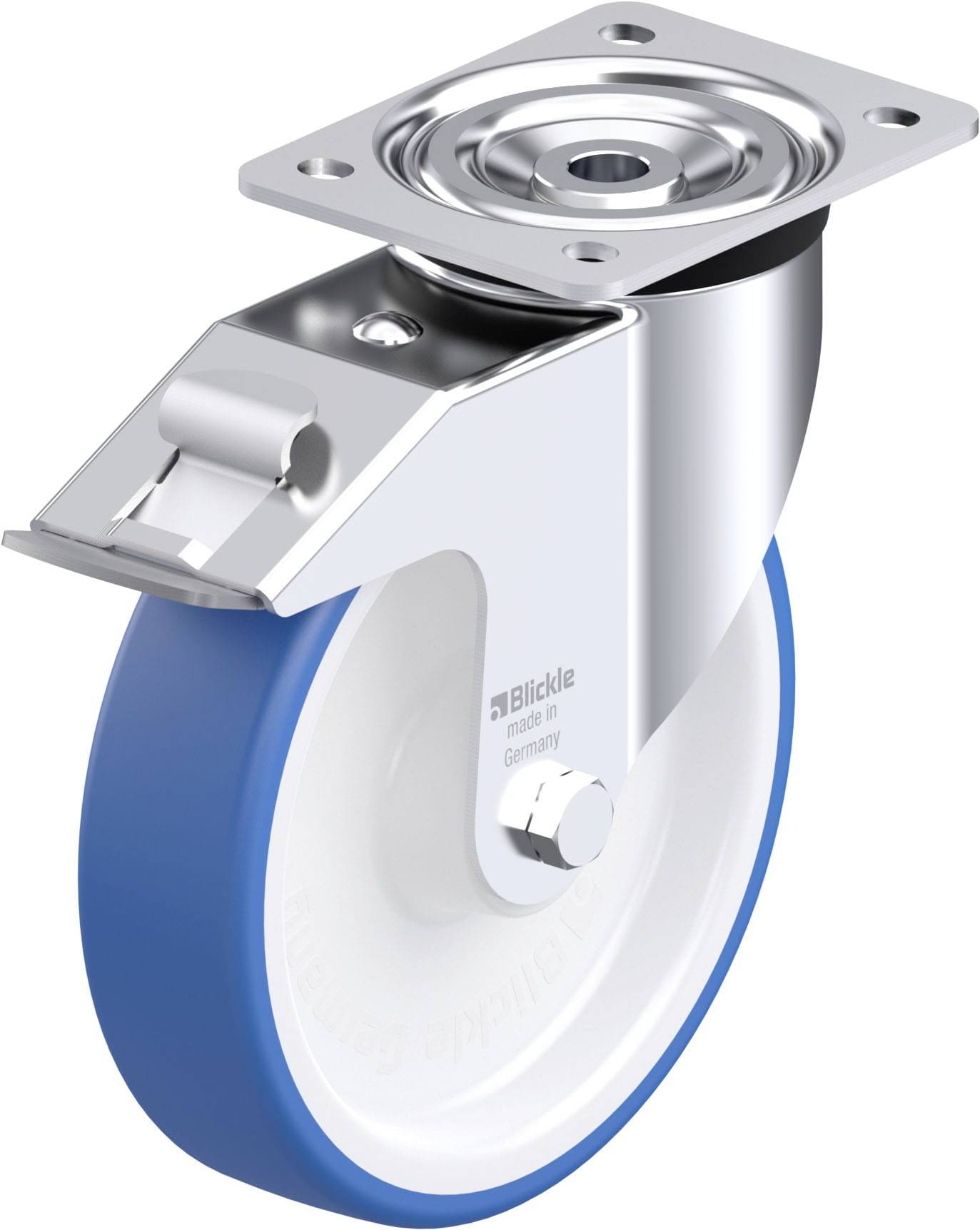 Blickle 936285 L-POTHS 200R-FI Acéllemez forgógörgő KerékØ: 200 mm Teherbírás (max.): 400 kg 1 db