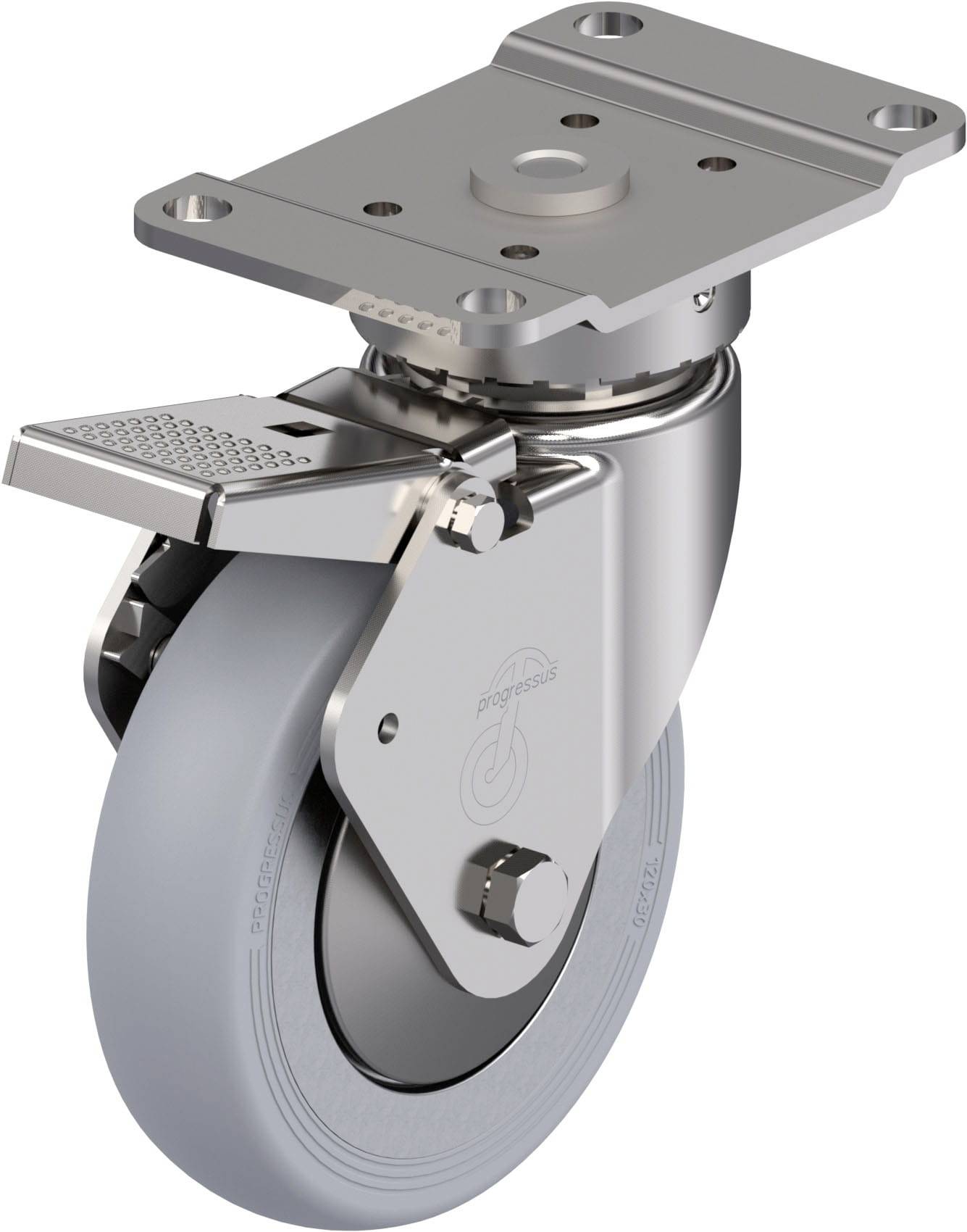 Blickle 889351 LPX-PGV 120XR-PG2-FI-SG-FA Rozsdamentes acél forgógörgő KerékØ: 120 mm Teherbírás (max.): 150 kg 1 db