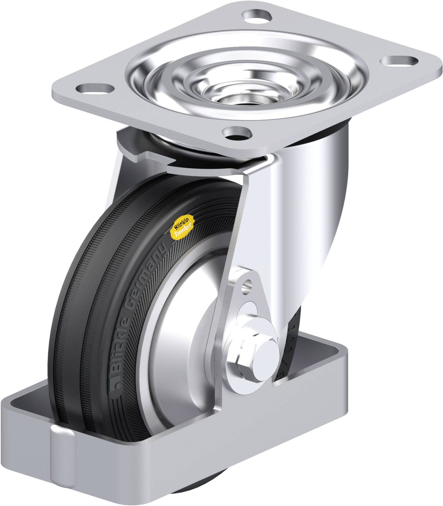 Blickle 938383 L-RD 100R-FA-FS Acéllemez forgógörgő KerékØ: 100 mm Teherbírás (max.): 100 kg 1 db