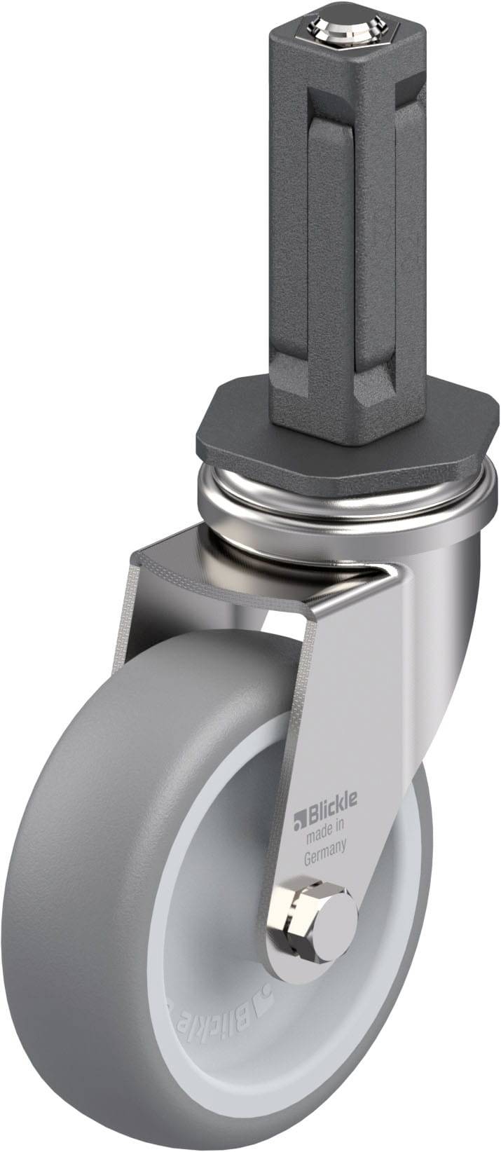 Blickle 849575 LRXA-TPA 75G-EXV02 Rozsdamentes acél készülék forgógörgő KerékØ: 75 mm Teherbírás (max.): 75 kg 1 db