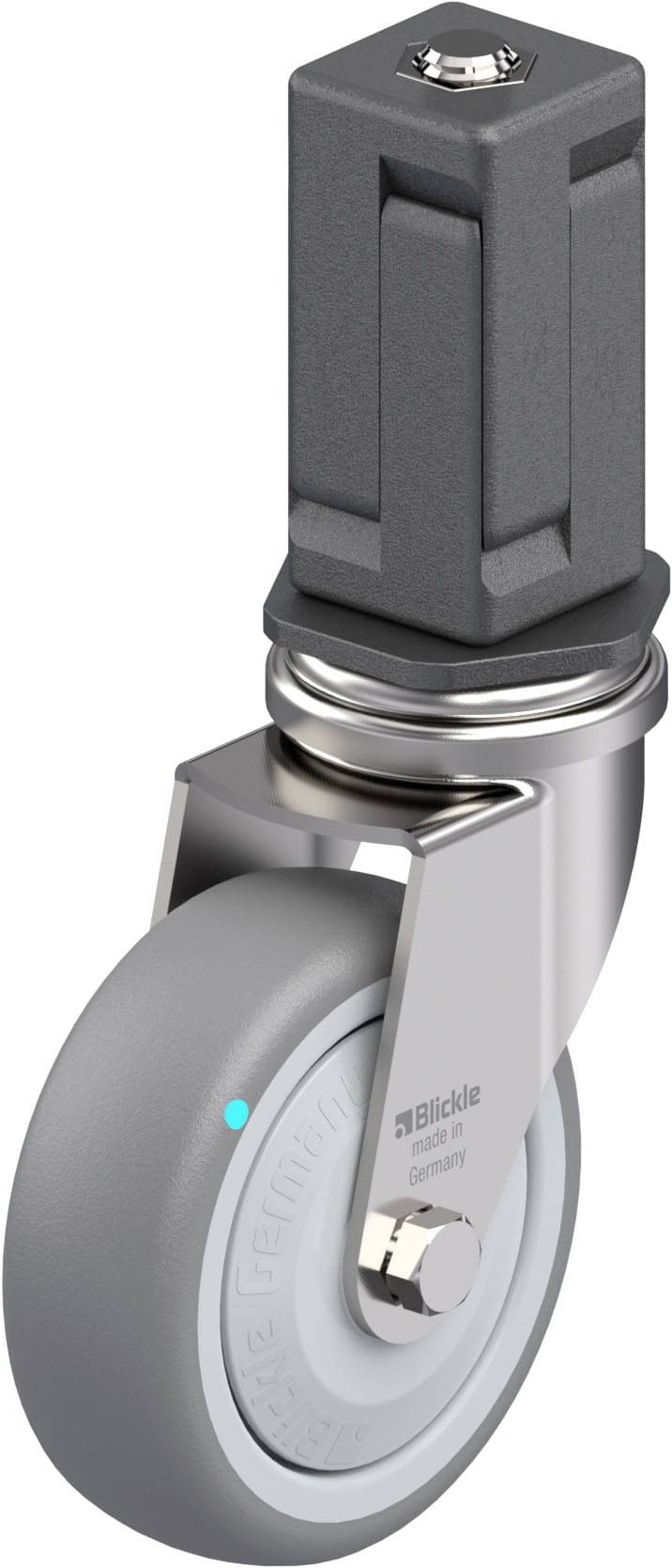 Blickle 849111 LRXA-TPA 75KFD-EXV05 Rozsdamentes acél készülék forgógörgő KerékØ: 75 mm Teherbírás (max.): 75 kg 1 db