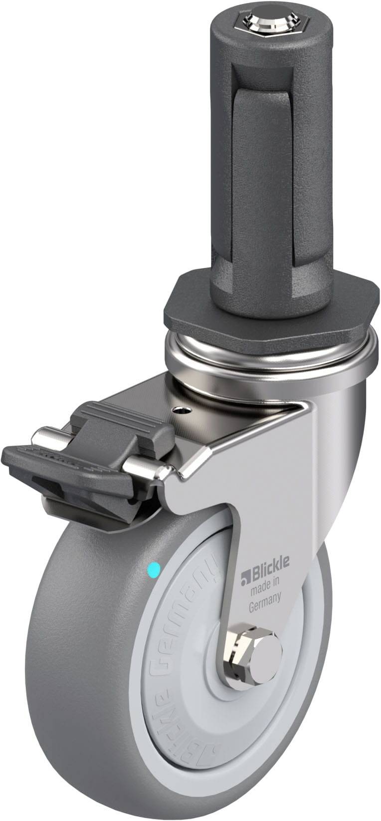 Blickle 849670 LRXA-TPA 75KFD-FI-EXR03 Rozsdamentes acél készülék forgógörgő KerékØ: 75 mm Teherbírás (max.): 75 kg 1 db