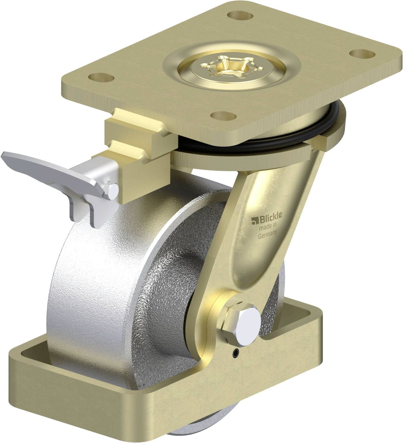 Blickle 940311 LS-G 127G-RI4-FS Nagy teherbírású forgógörgő KerékØ: 125 mm Teherbírás (max.): 750 kg 1 db
