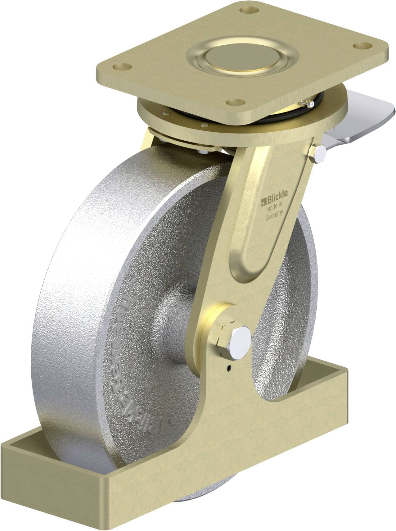 Blickle 940329 LS-G 250G-ST-FS Nagy teherbírású forgógörgő KerékØ: 250 mm Teherbírás (max.): 1400 kg 1 db