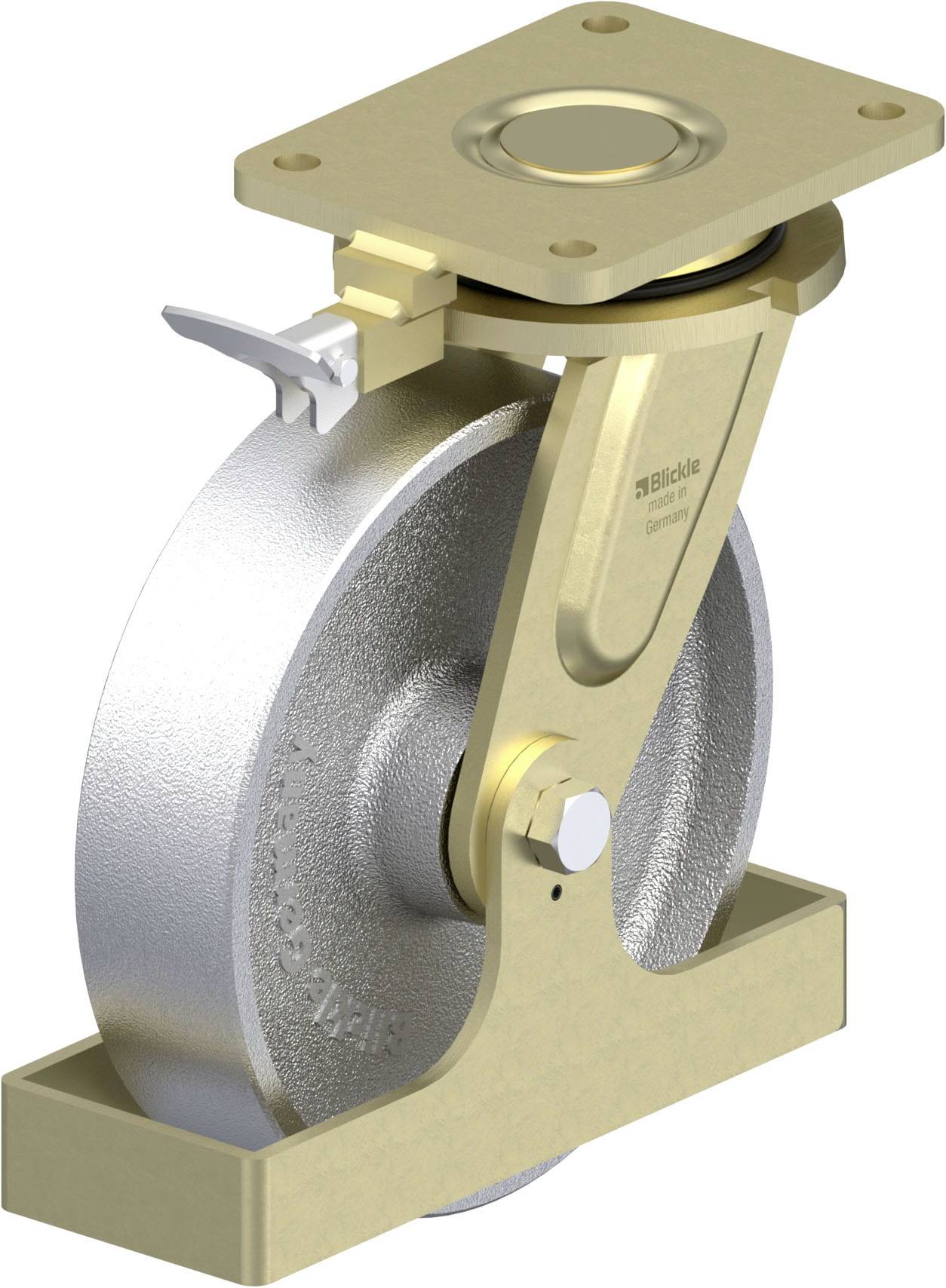 Blickle 940332 LS-G 250K-RI4-FS Nagy teherbírású forgógörgő KerékØ: 250 mm Teherbírás (max.): 1400 kg 1 db