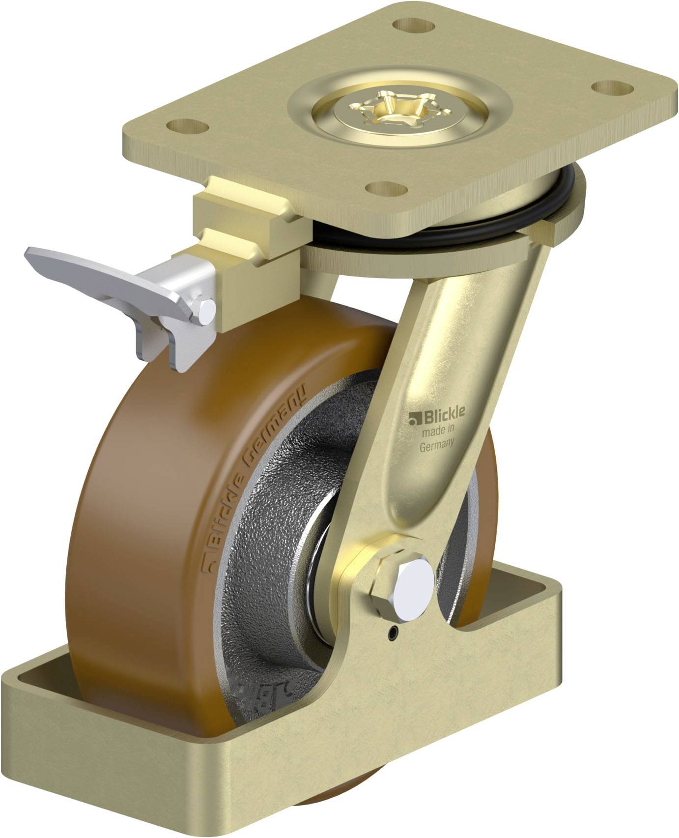 Blickle 939562 LS-GB 150K-RI4-FS Nagy teherbírású forgógörgő KerékØ: 150 mm Teherbírás (max.): 800 kg 1 db