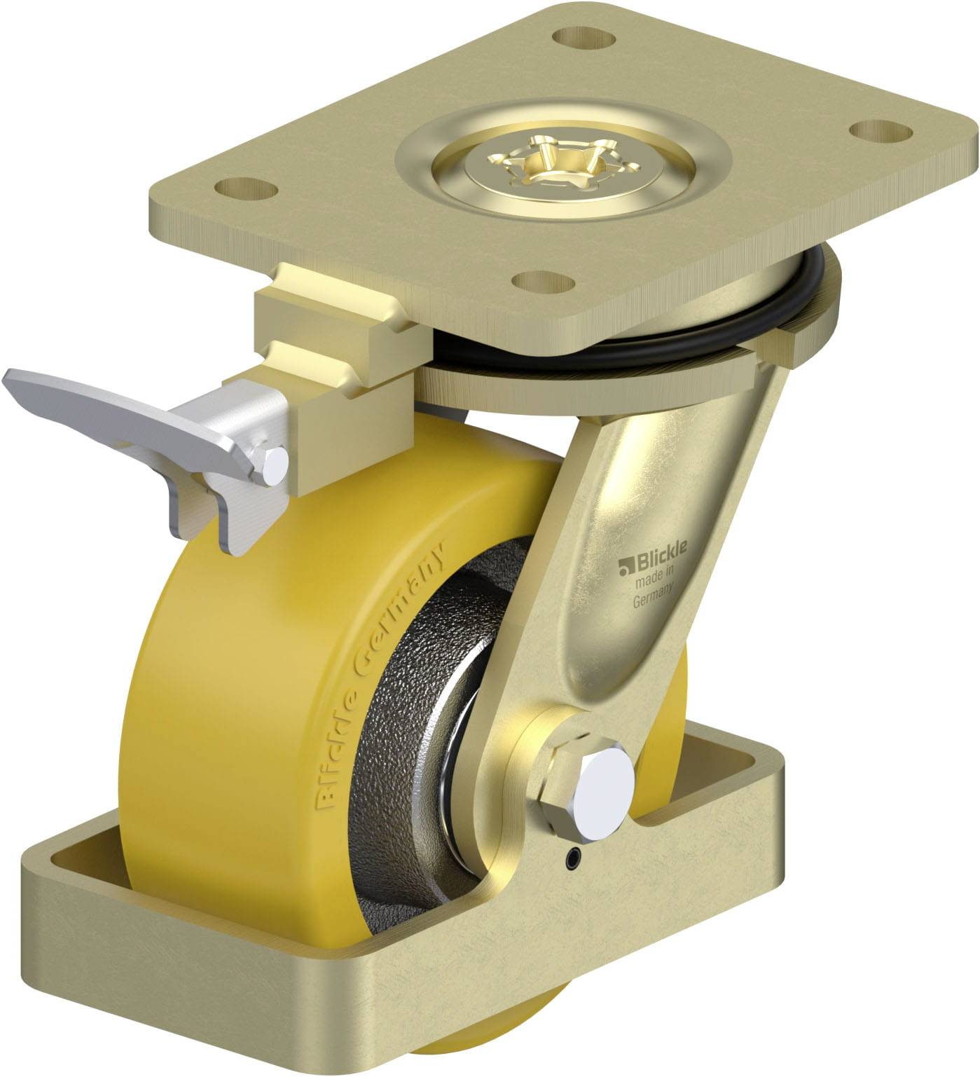 Blickle 939520 LS-GTH 127K-RI4-FS Nagy teherbírású forgógörgő KerékØ: 125 mm Teherbírás (max.): 700 kg 1 db