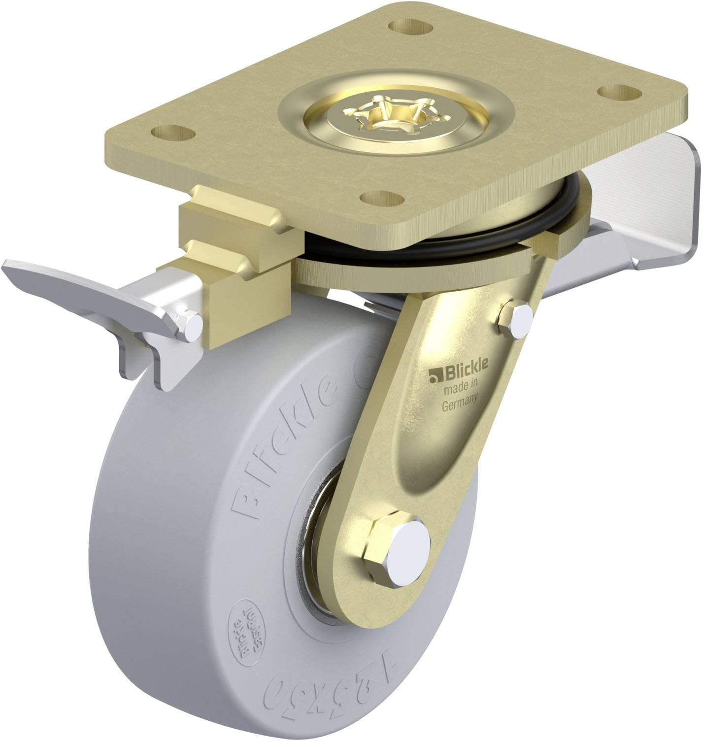 Blickle 852113 LS-SE 125K-ST-SG-RI4 Nagy teherbírású forgógörgő KerékØ: 125 mm Teherbírás (max.): 320 kg 1 db