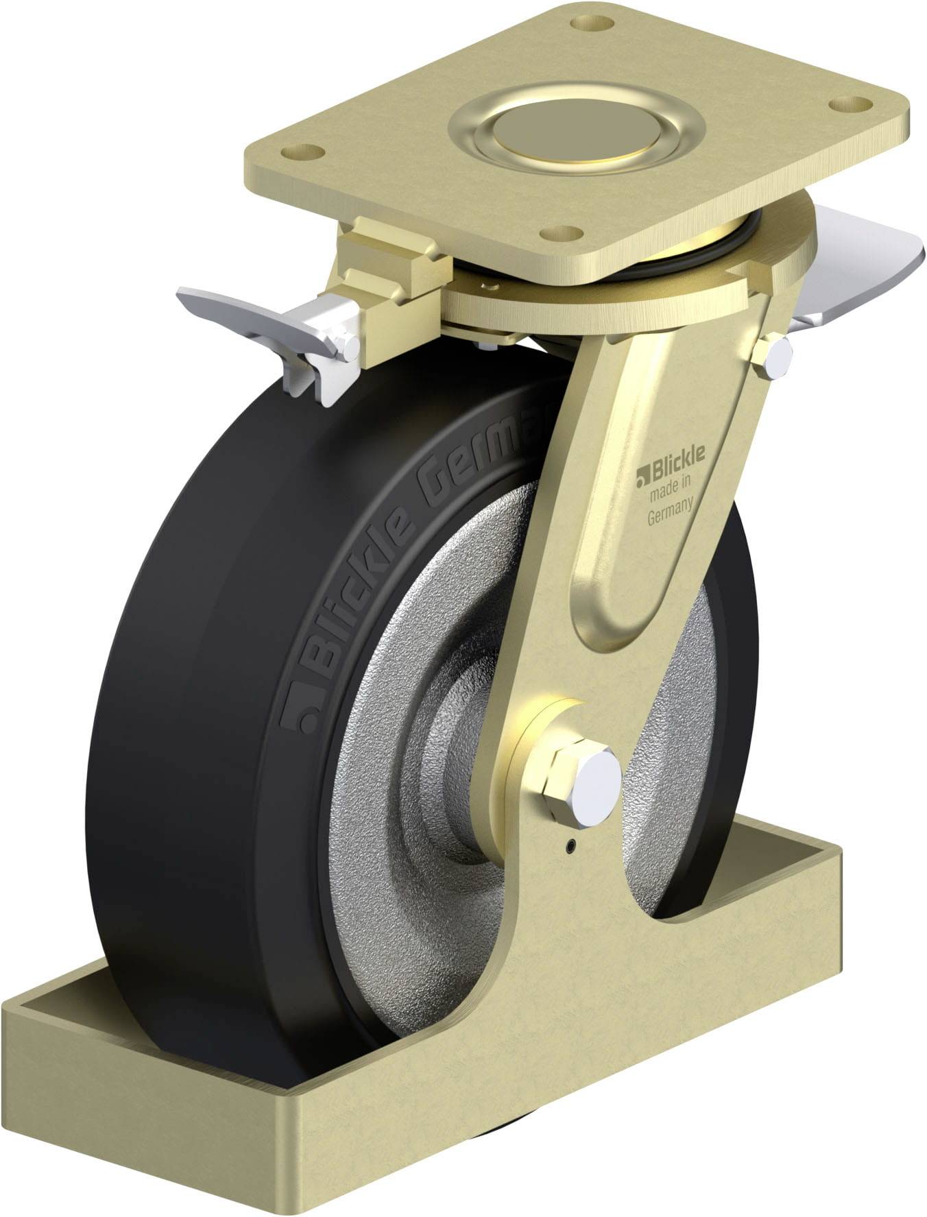 Blickle 867155 LS-SE 252K-ST-RI4-FS Nagy teherbírású forgógörgő KerékØ: 250 mm Teherbírás (max.): 1000 kg 1 db