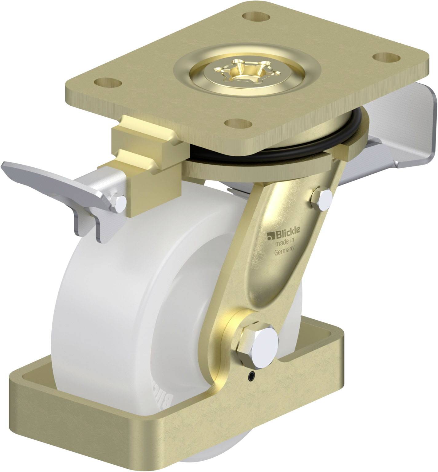 Blickle 940201 LS-SPO 127G-ST-RI4-FS Nagy teherbírású forgógörgő KerékØ: 125 mm Teherbírás (max.): 750 kg 1 db