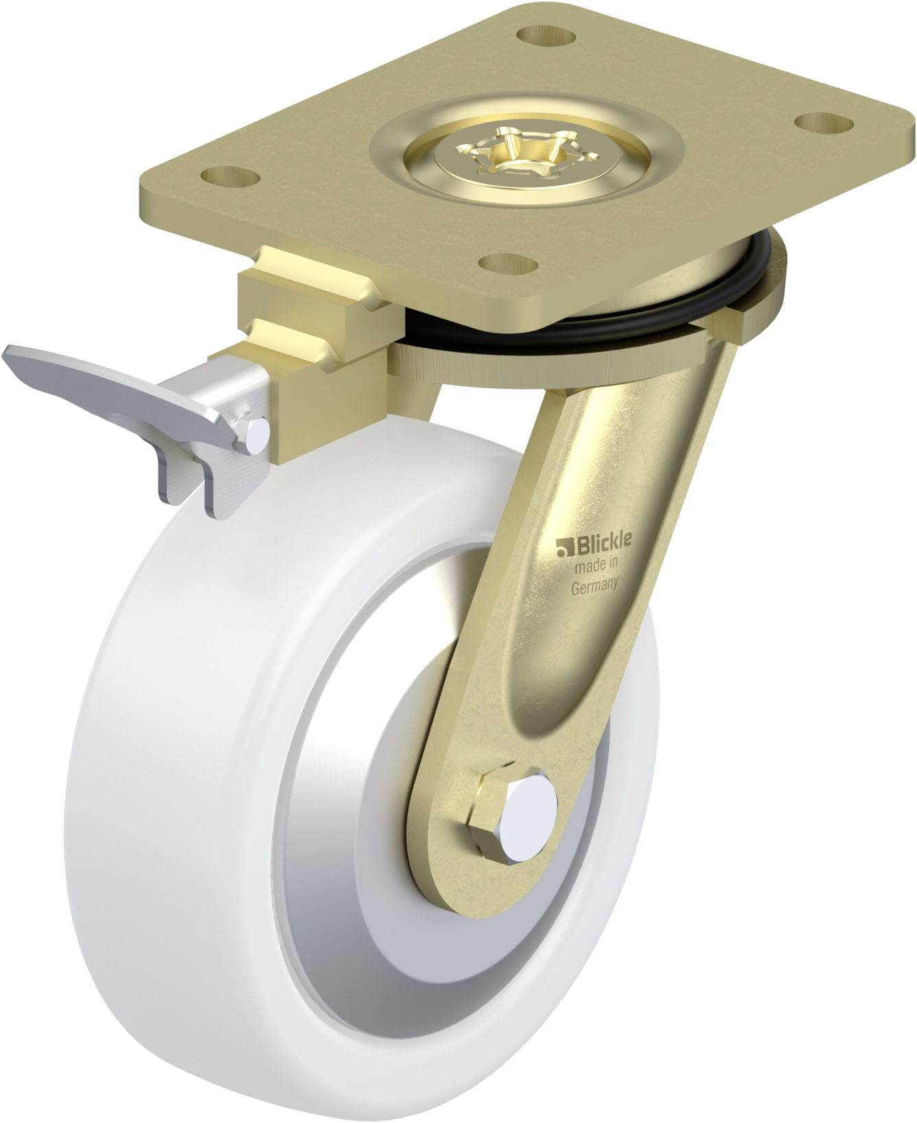 Blickle 853021 LS-SPO 150G-FA-RI4 Nagy teherbírású forgógörgő KerékØ: 150 mm Teherbírás (max.): 800 kg 1 db