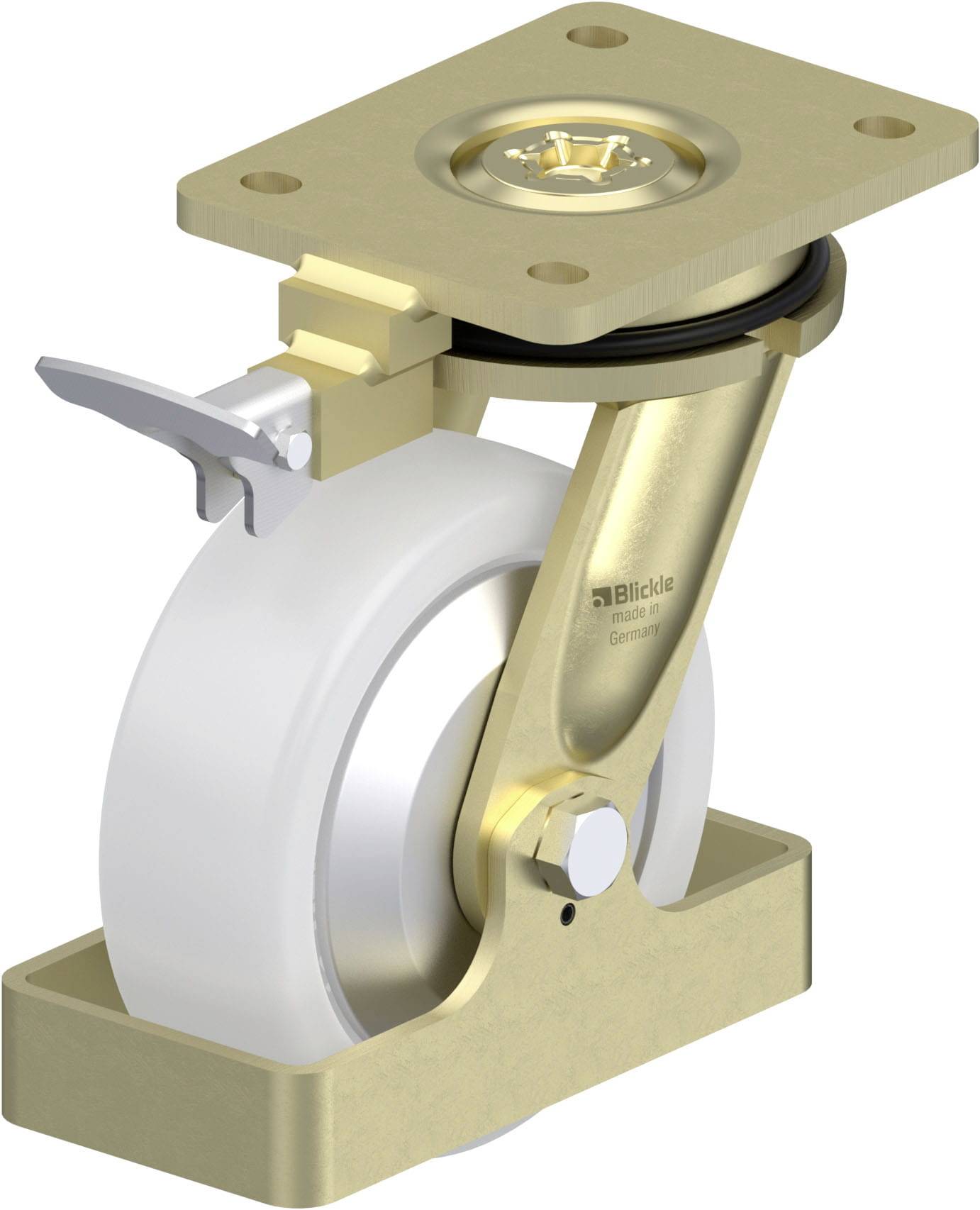 Blickle 940210 LS-SPO 150G-FA-RI4-FS Nagy teherbírású forgógörgő KerékØ: 150 mm Teherbírás (max.): 800 kg 1 db