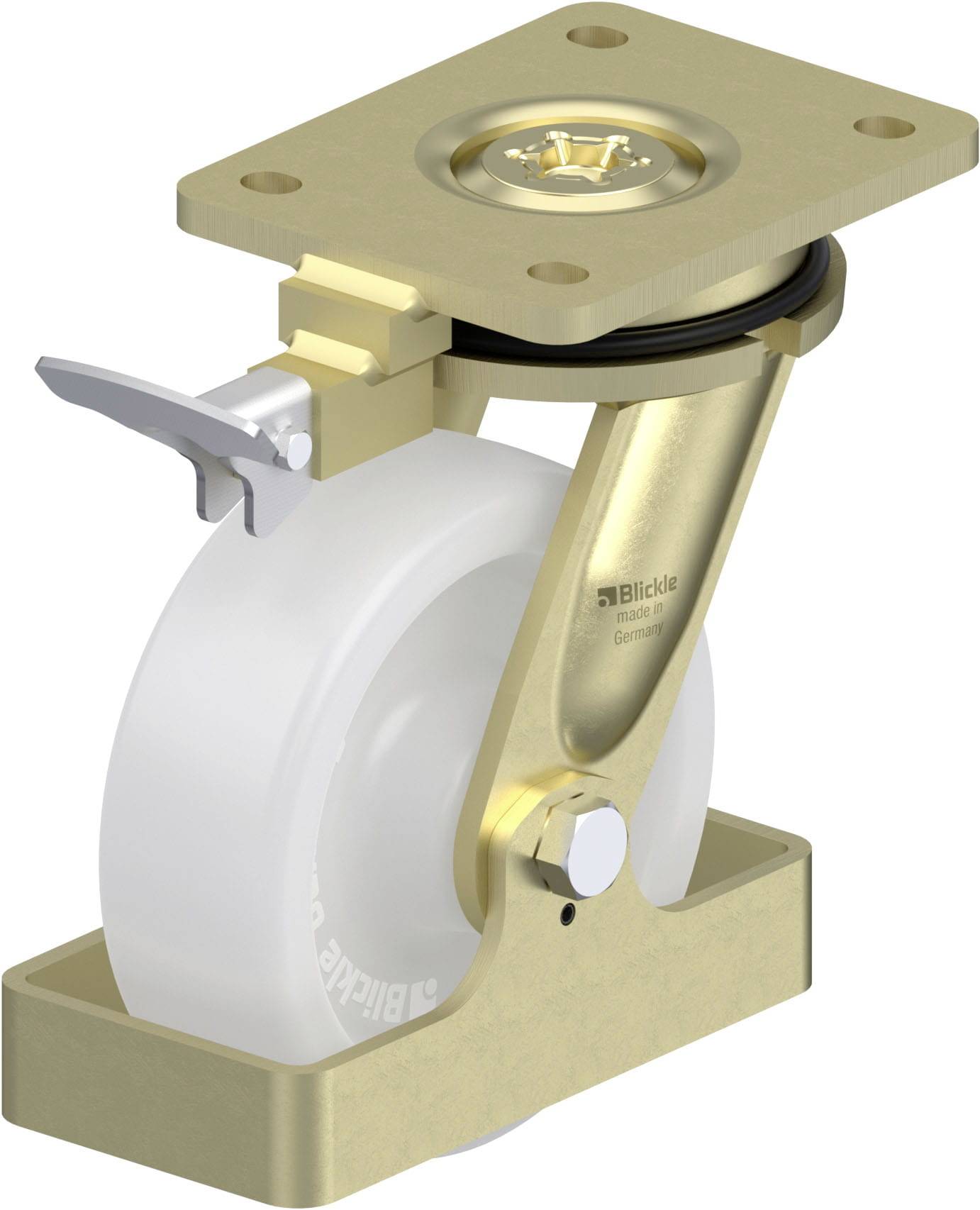 Blickle 940211 LS-SPO 150G-RI4-FS Nagy teherbírású forgógörgő KerékØ: 150 mm Teherbírás (max.): 800 kg 1 db