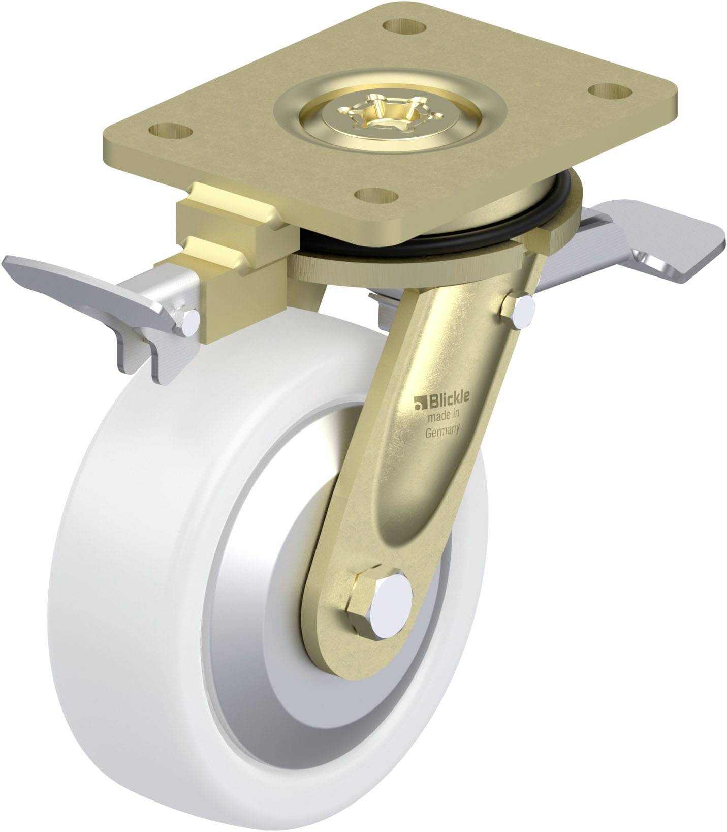 Blickle 853018 LS-SPO 150G-ST-FA-RI4 Nagy teherbírású forgógörgő KerékØ: 150 mm Teherbírás (max.): 800 kg 1 db