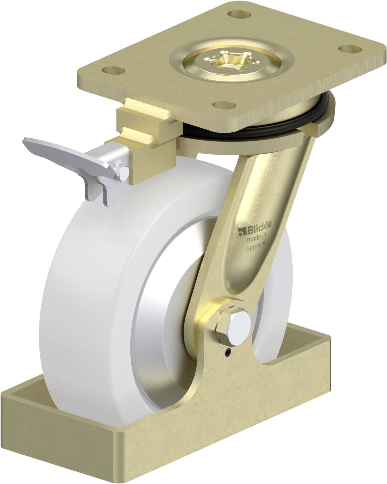 Blickle 940222 LS-SPO 160G-FA-RI4-FS Nagy teherbírású forgógörgő KerékØ: 160 mm Teherbírás (max.): 850 kg 1 db