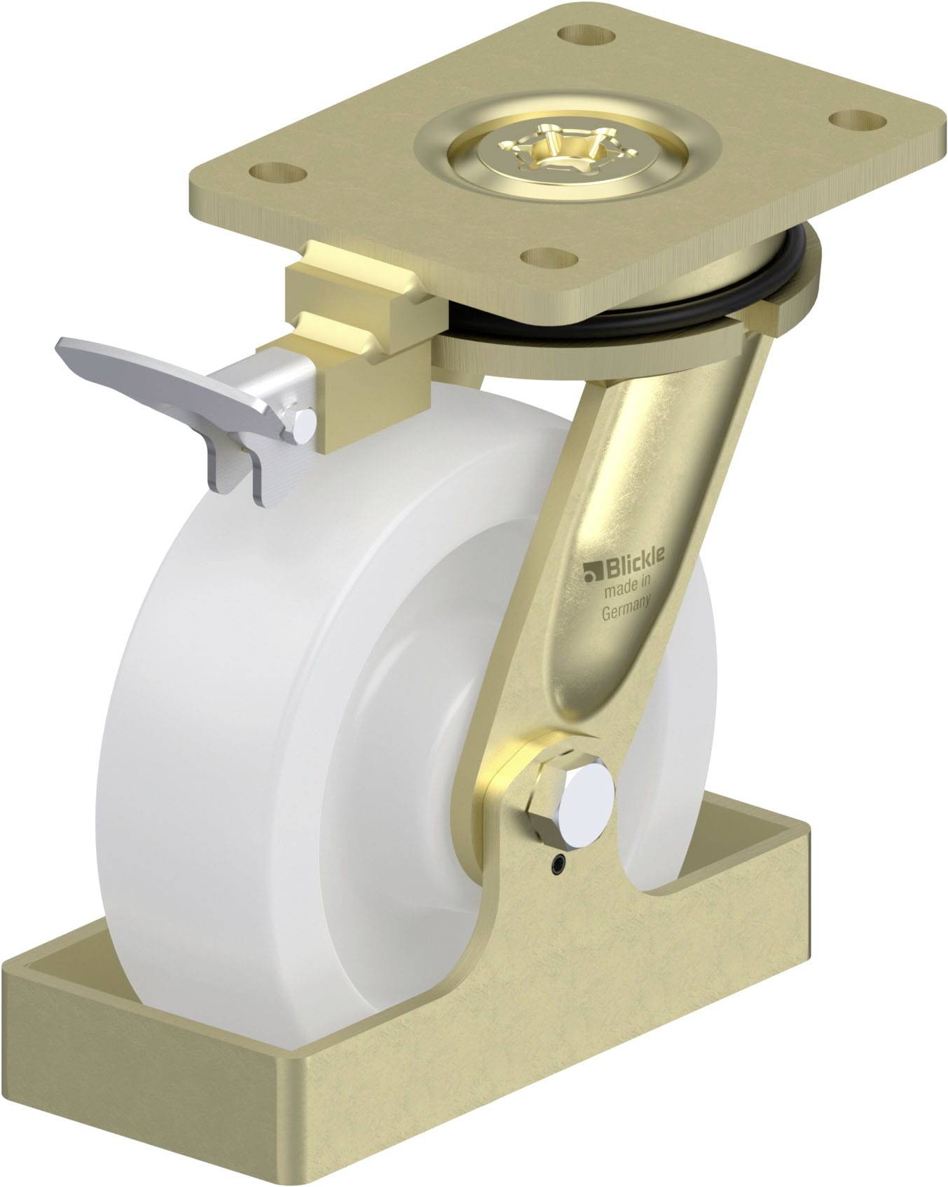 Blickle 940223 LS-SPO 160G-RI4-FS Nagy teherbírású forgógörgő KerékØ: 160 mm Teherbírás (max.): 850 kg 1 db