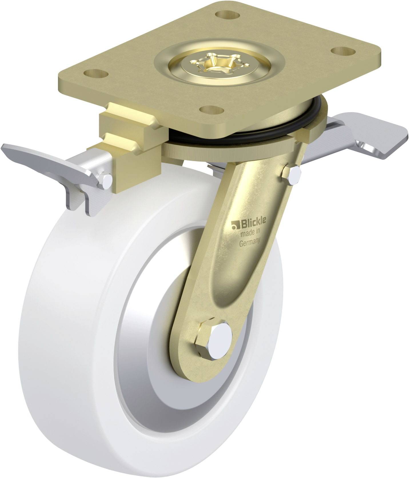 Blickle 853027 LS-SPO 160G-ST-FA-RI4 Nagy teherbírású forgógörgő KerékØ: 160 mm Teherbírás (max.): 850 kg 1 db