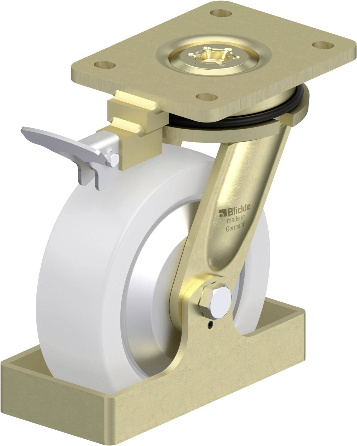 Blickle 940229 LS-SPO 160K-FA-RI4-FS Nagy teherbírású forgógörgő KerékØ: 160 mm Teherbírás (max.): 850 kg 1 db