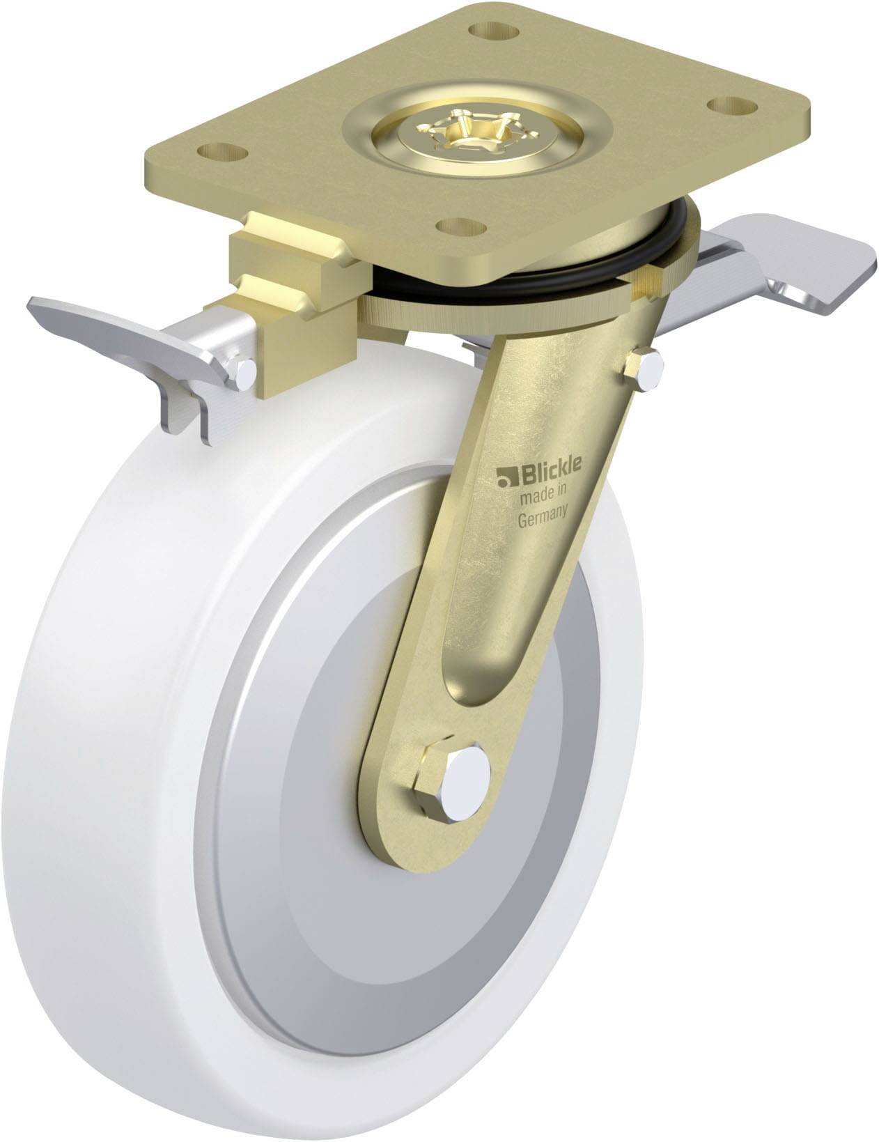 Blickle 853046 LS-SPO 200G-ST-FA-RI4 Nagy teherbírású forgógörgő KerékØ: 200 mm Teherbírás (max.): 1500 kg 1 db