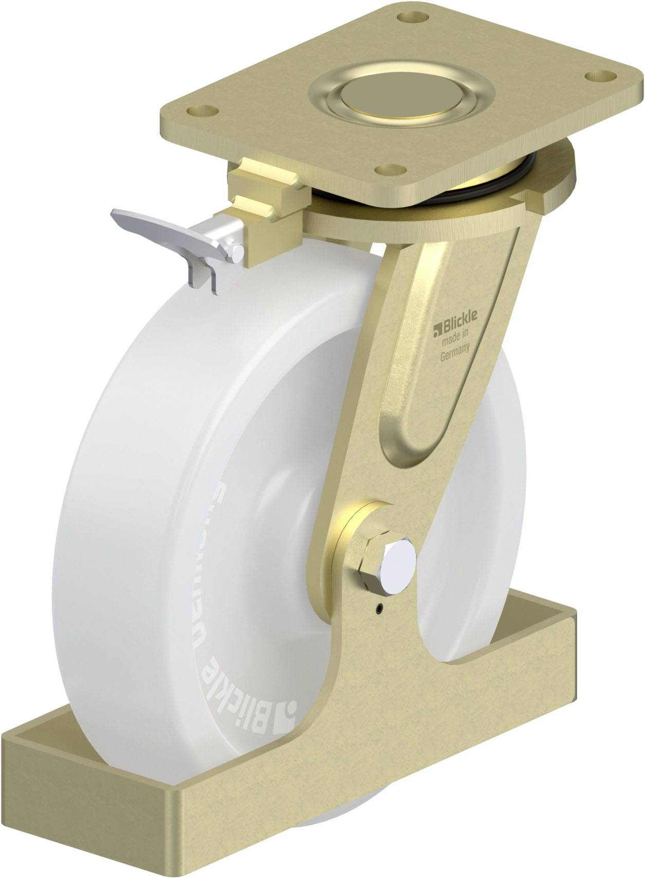 Blickle 908619 LS-SPO 250G-RI4-FS Nagy teherbírású forgógörgő KerékØ: 250 mm Teherbírás (max.): 2000 kg 1 db