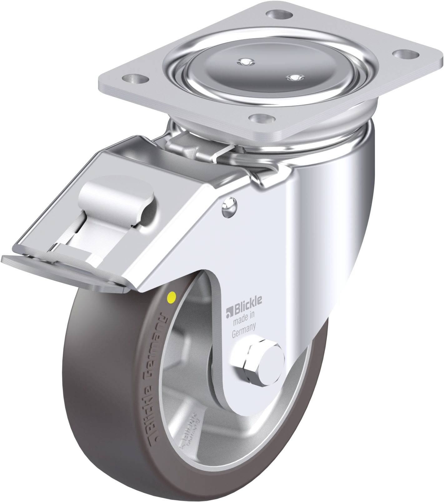 Blickle 936509 LUH-ALST 150K-FI-AS Acéllemez forgógörgő KerékØ: 150 mm Teherbírás (max.): 500 kg 1 db