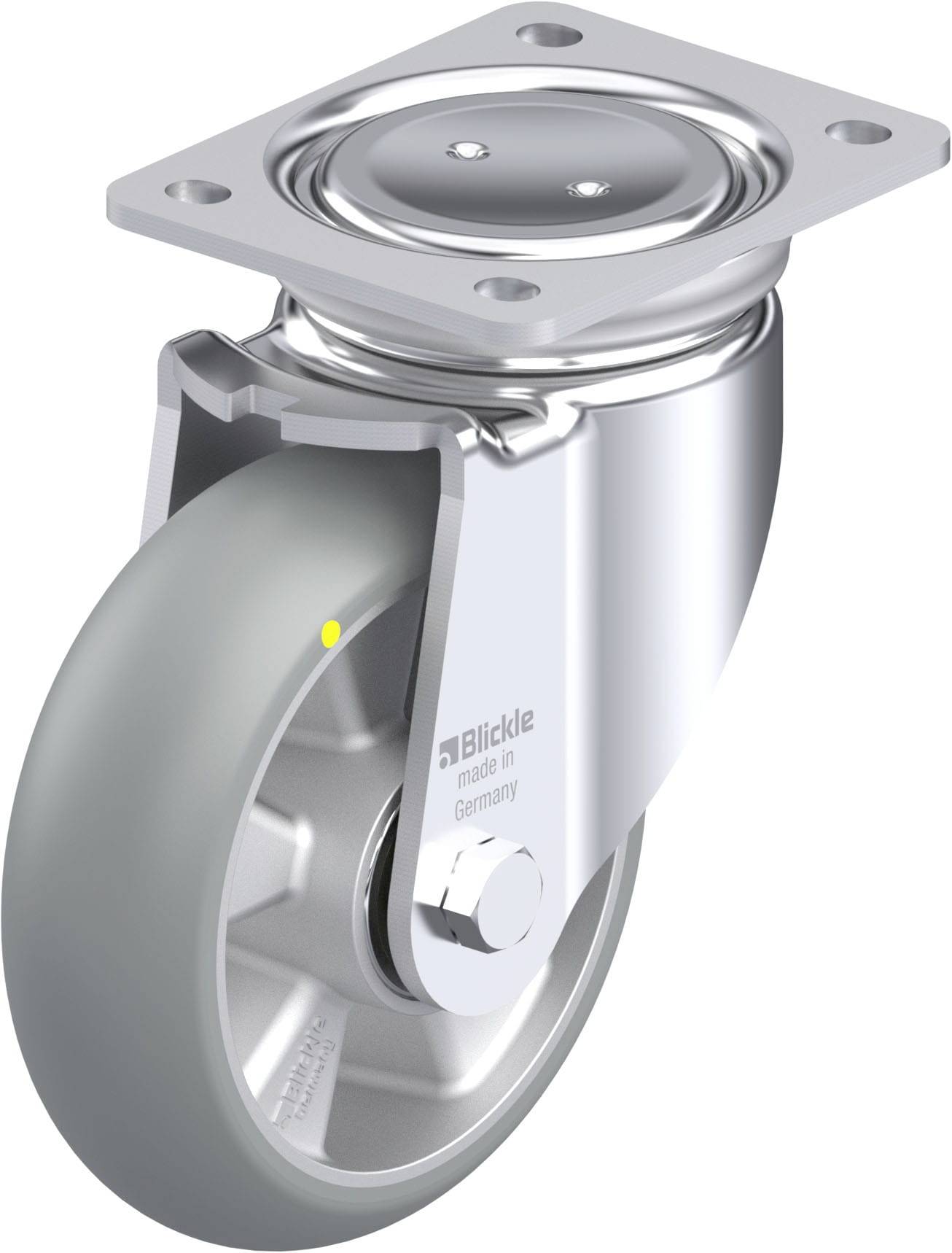 Blickle 936628 LUH-ALTH 160K-AS-CO Acéllemez forgógörgő KerékØ: 160 mm Teherbírás (max.): 750 kg 1 db