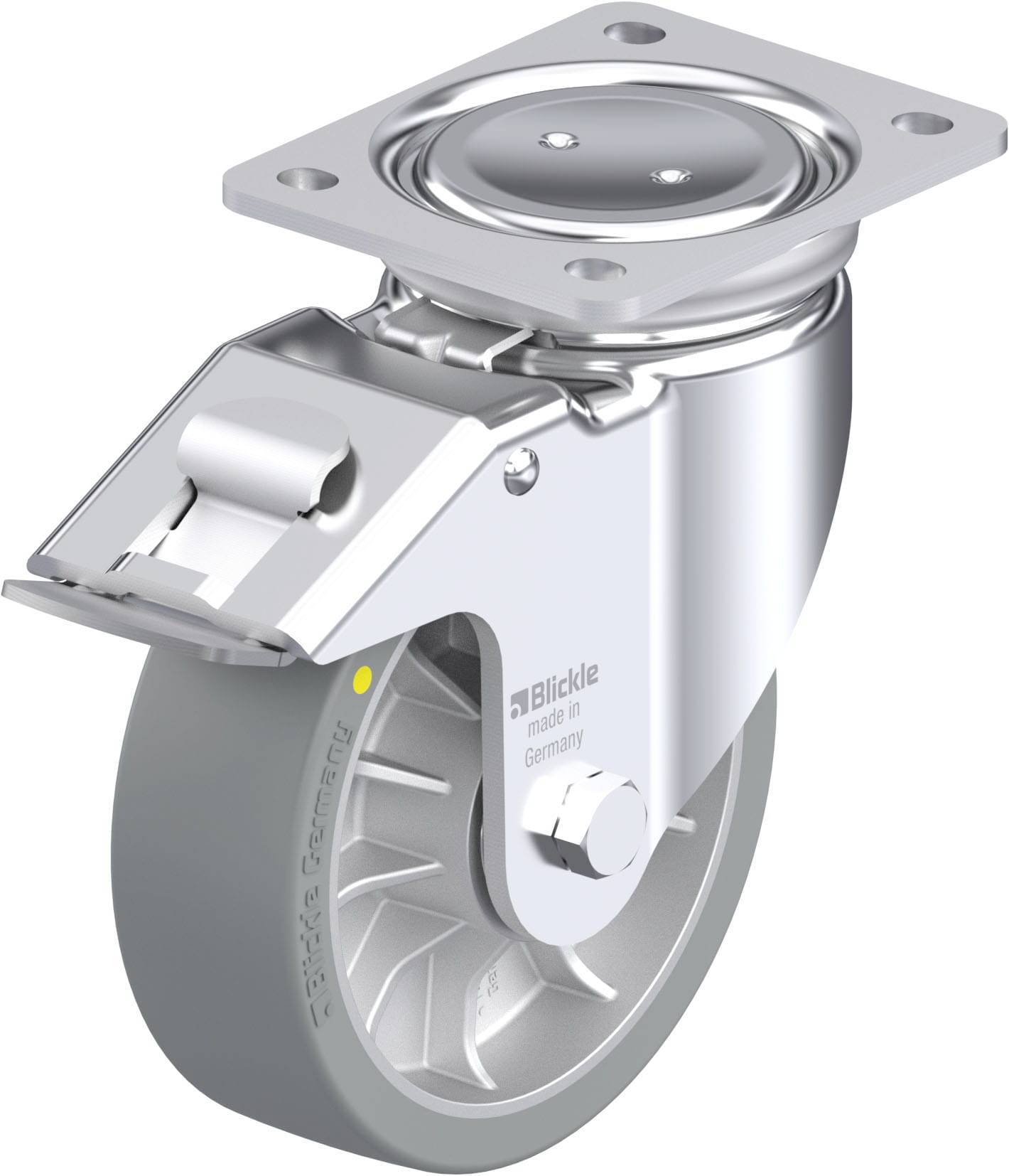 Blickle 936633 LUH-ALTH 162K-FI-AS Acéllemez forgógörgő KerékØ: 160 mm Teherbírás (max.): 950 kg 1 db