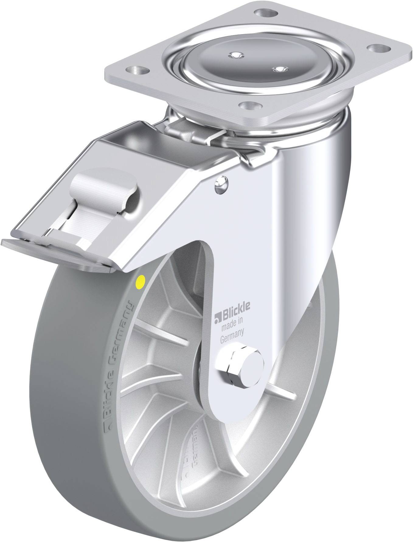 Blickle 936639 LUH-ALTH 202K-FI-AS Acéllemez forgógörgő KerékØ: 200 mm Teherbírás (max.): 1000 kg 1 db