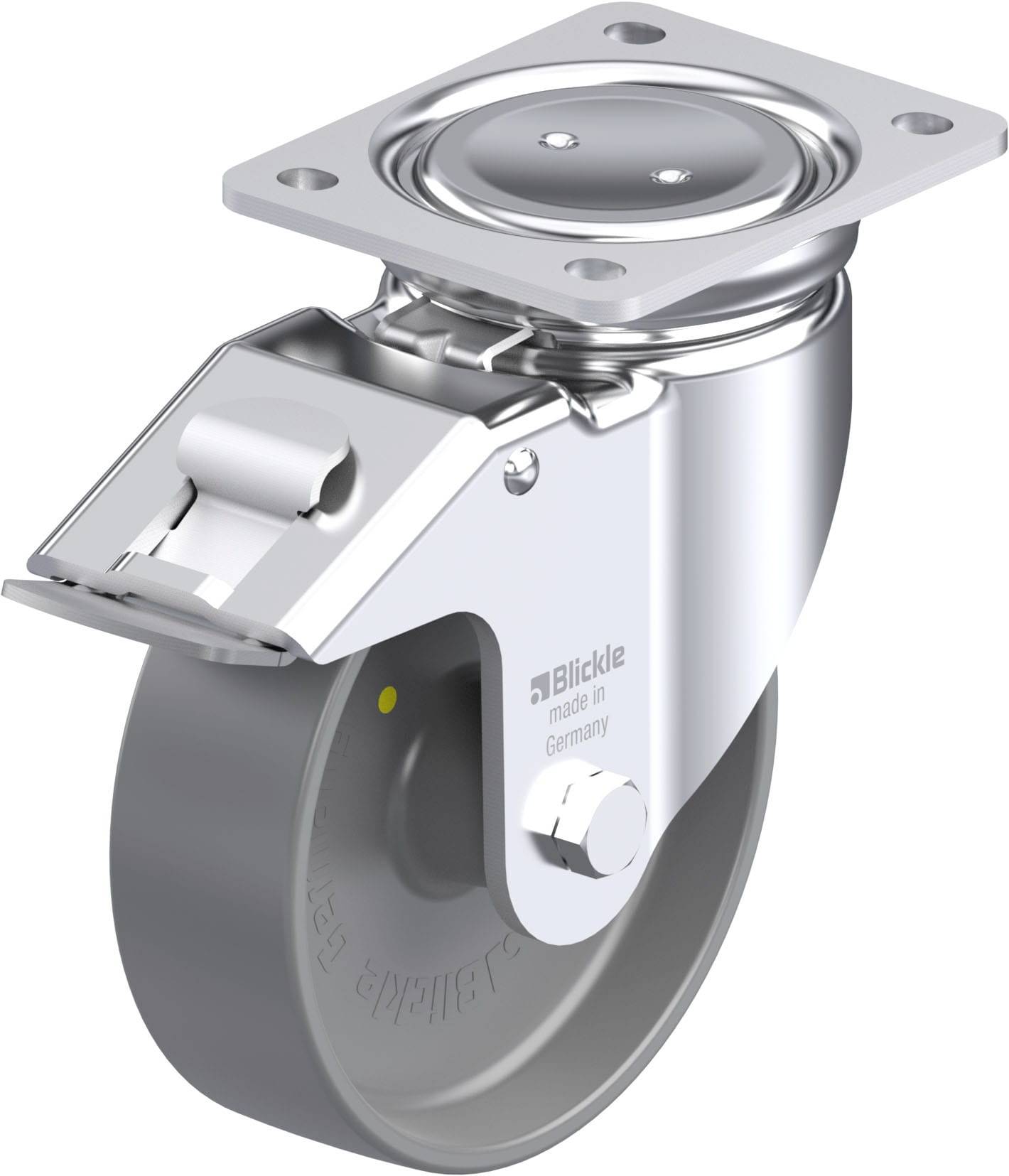 Blickle 936964 LUH-PO 160G-FI-ELS Acéllemez forgógörgő KerékØ: 160 mm Teherbírás (max.): 450 kg 1 db