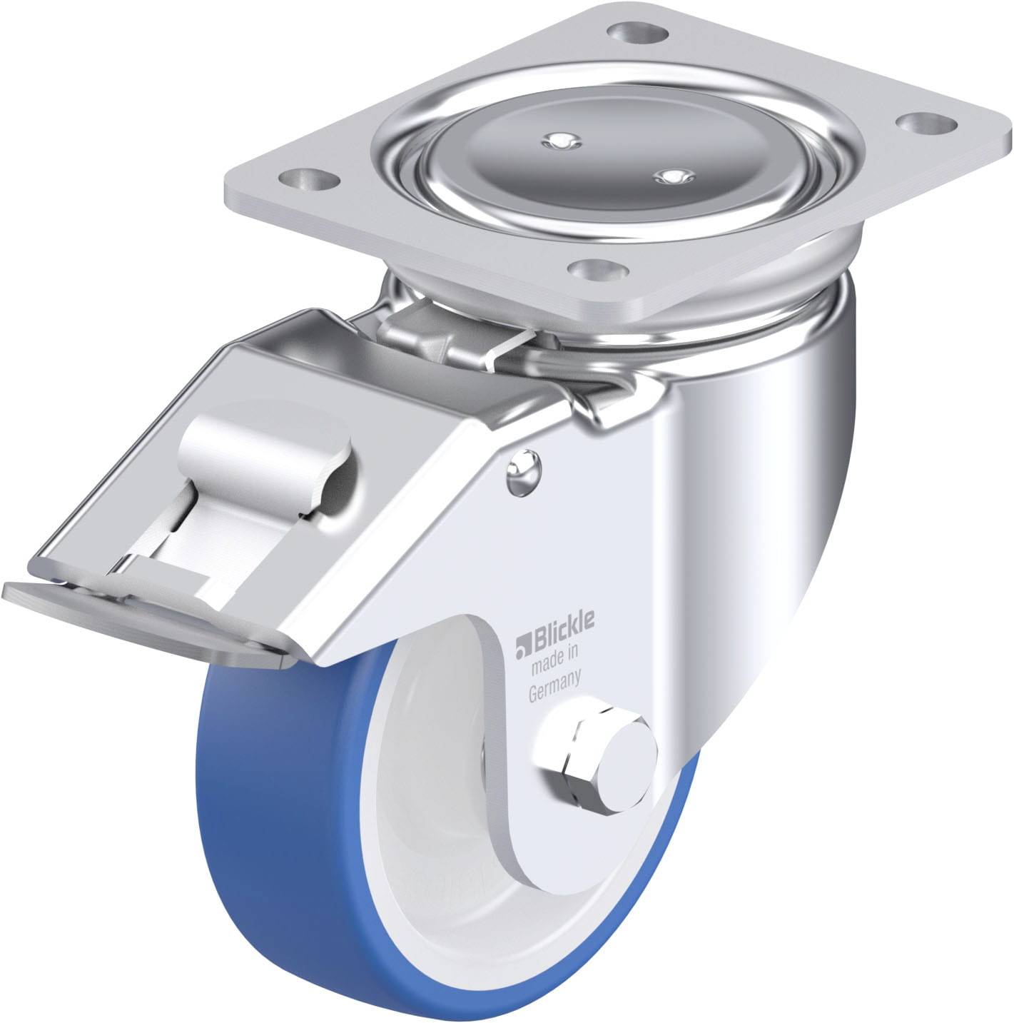 Blickle 938080 LUH-POTHS 125K-FI Acéllemez forgógörgő KerékØ: 125 mm Teherbírás (max.): 275 kg 1 db