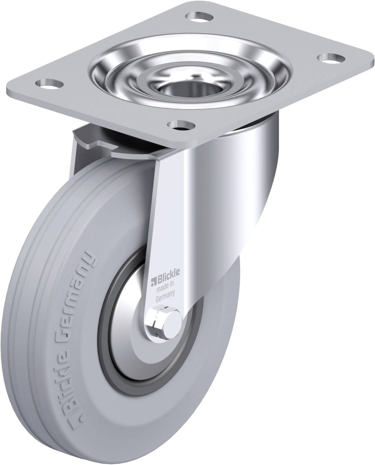 Blickle 749529 L-VPP 140R-SG-FA Acéllemez forgógörgő KerékØ: 140 mm Teherbírás (max.): 115 kg 1 db